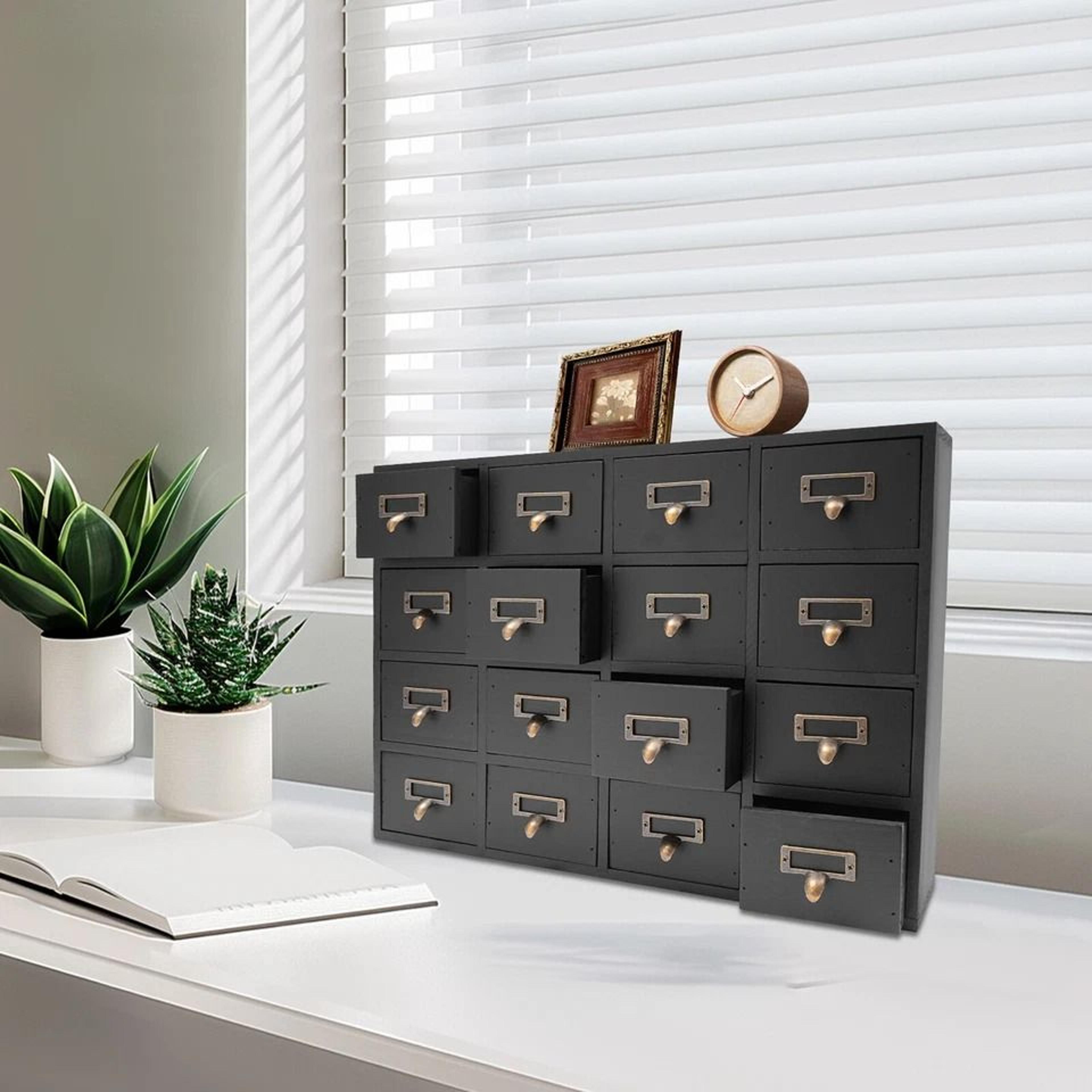 wooden apothecary cabinet for herbs & small storage