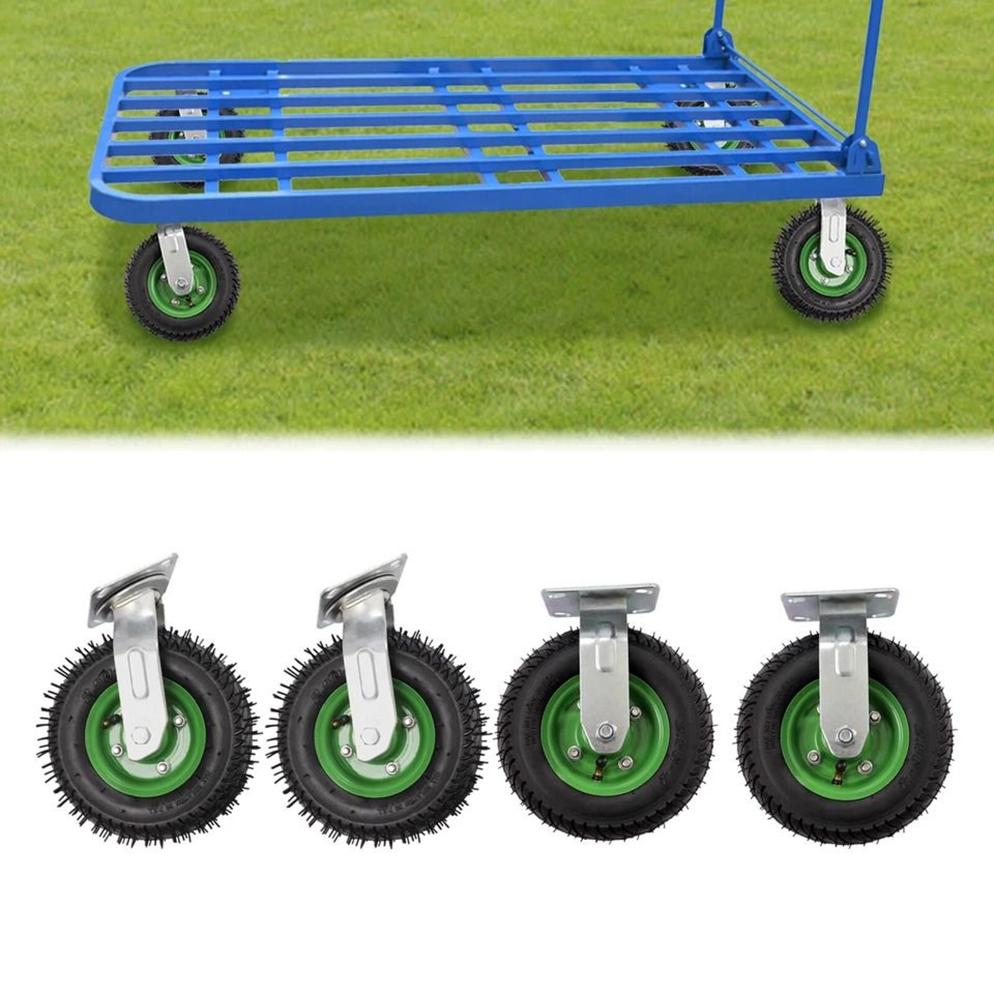 heavy duty pneumatic air tire wheels rigid & swivel cart casters