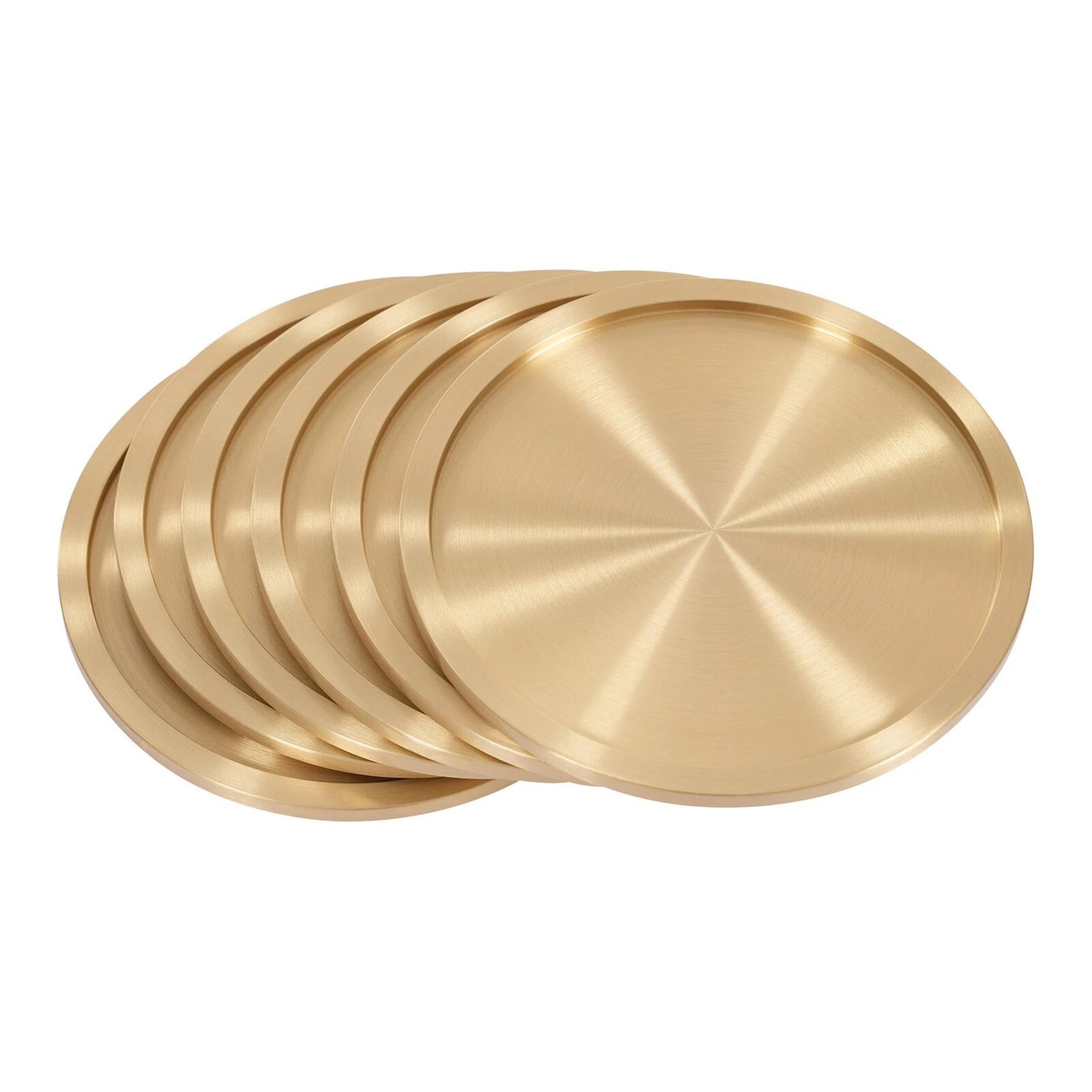 elegant brass cup mats & brass coasters set of premium table protectors