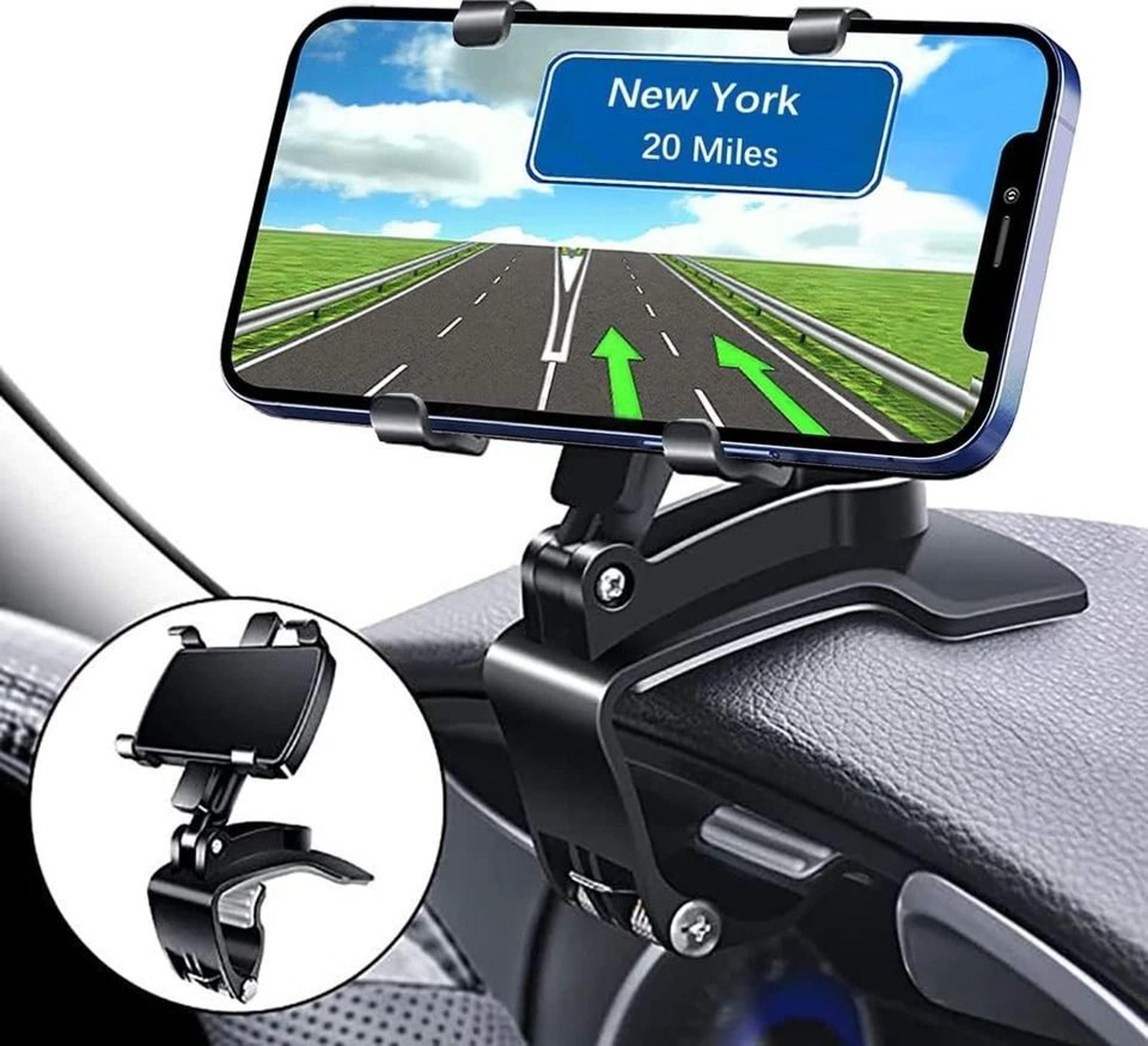 universal rotation car phone mount holder stable dashboard & magnetic grip for smartphones