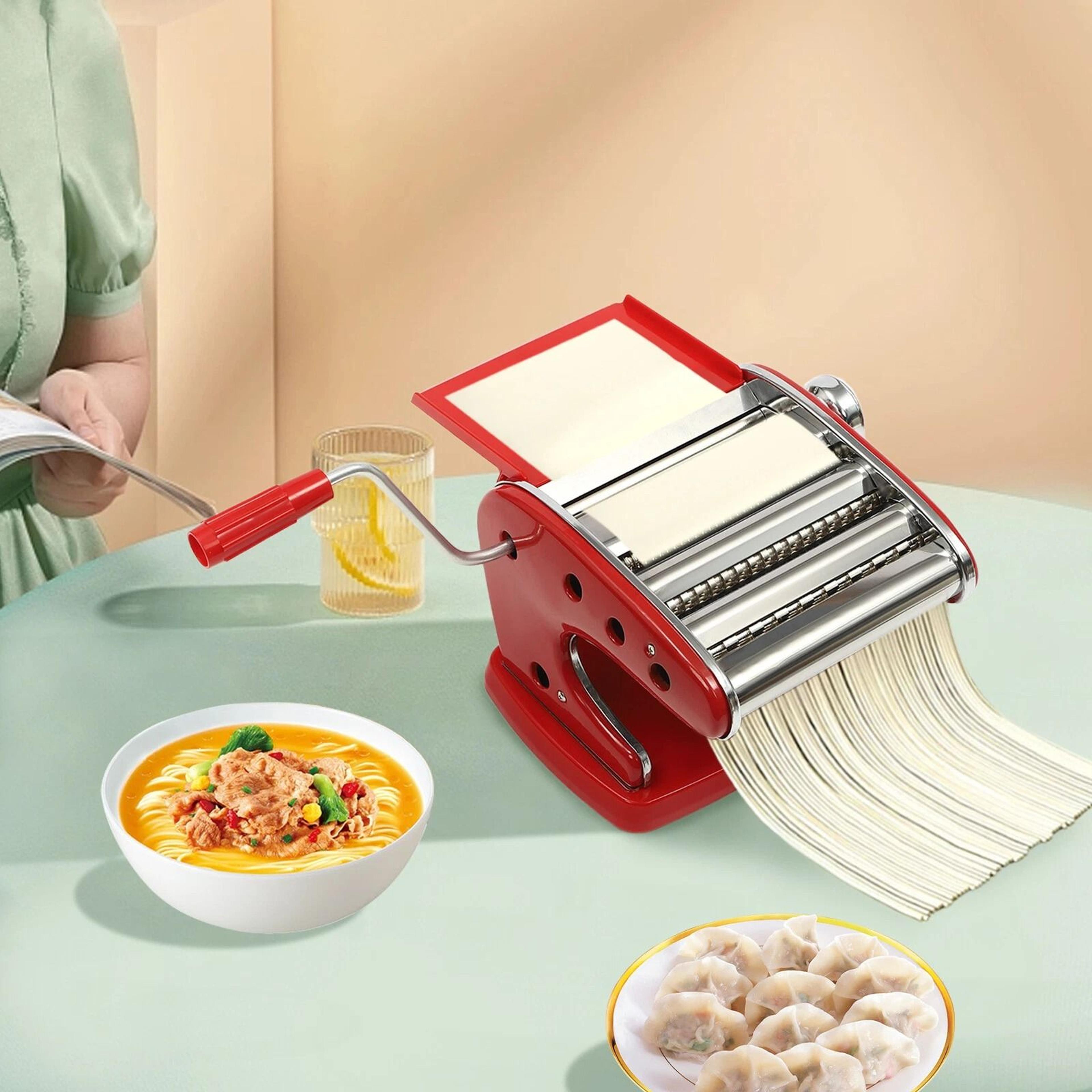 premium stainless steel pasta maker manual pasta maker with adjustable thickness settings