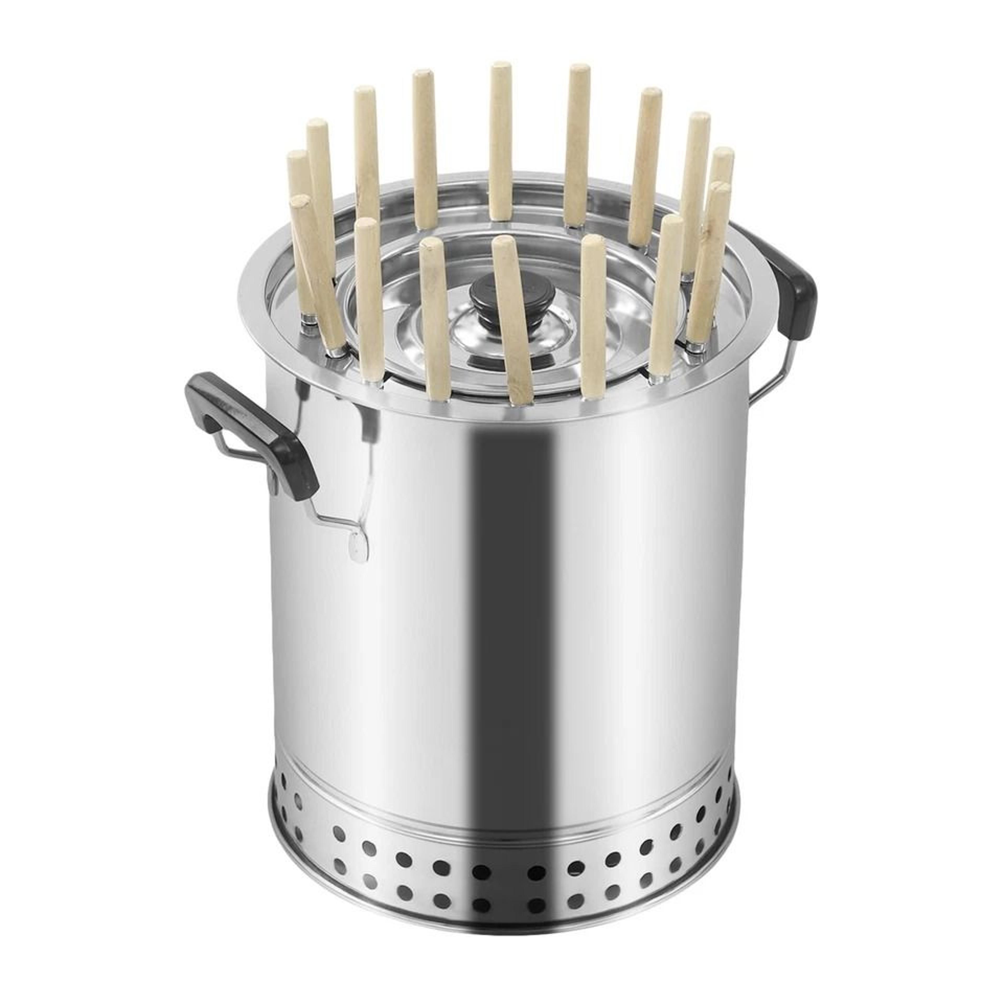 premium portable charcoal grill set stainless steel outdoor bbq with meat cooker rack