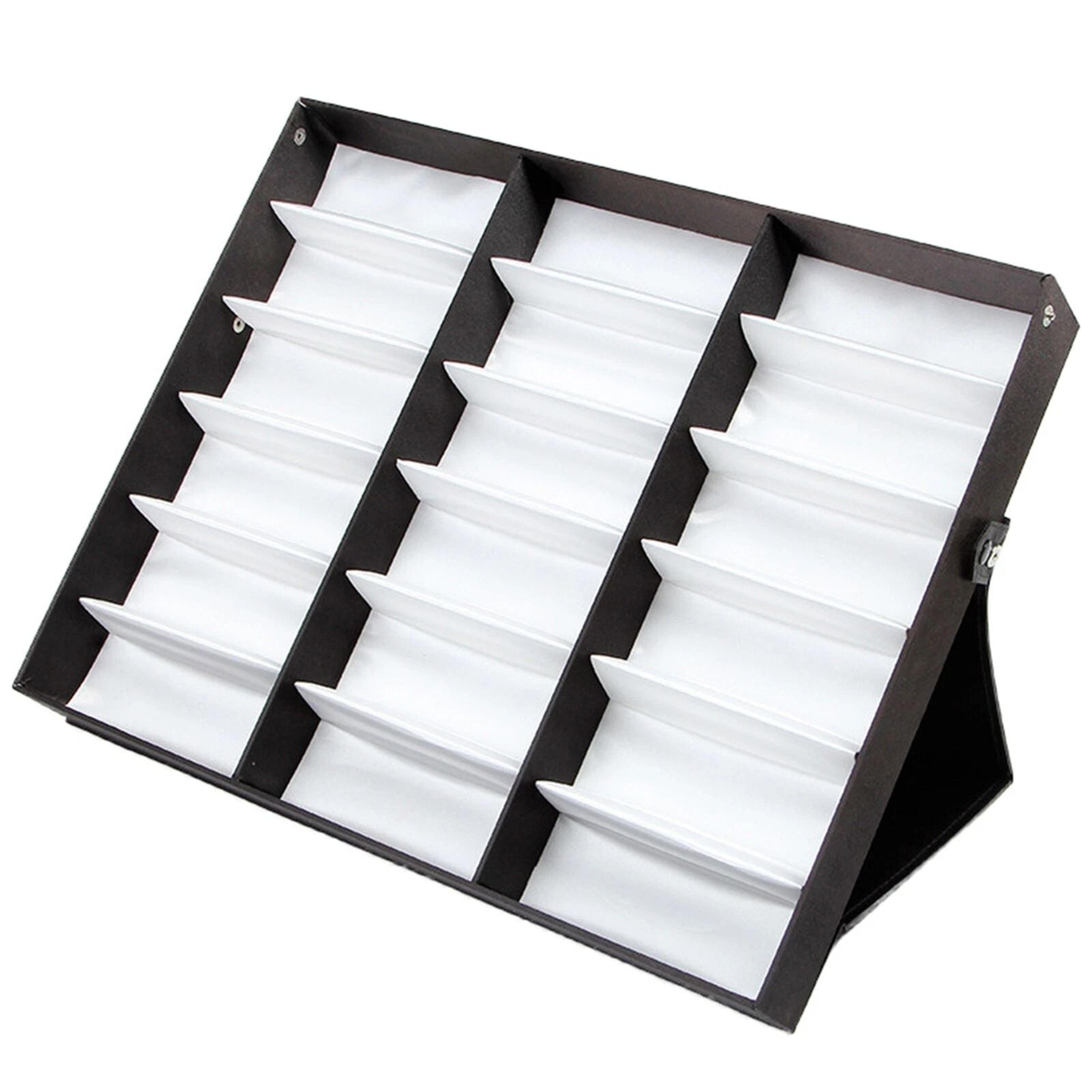 premium slot sunglasses organizer & eyeglasses storage box glasses display case
