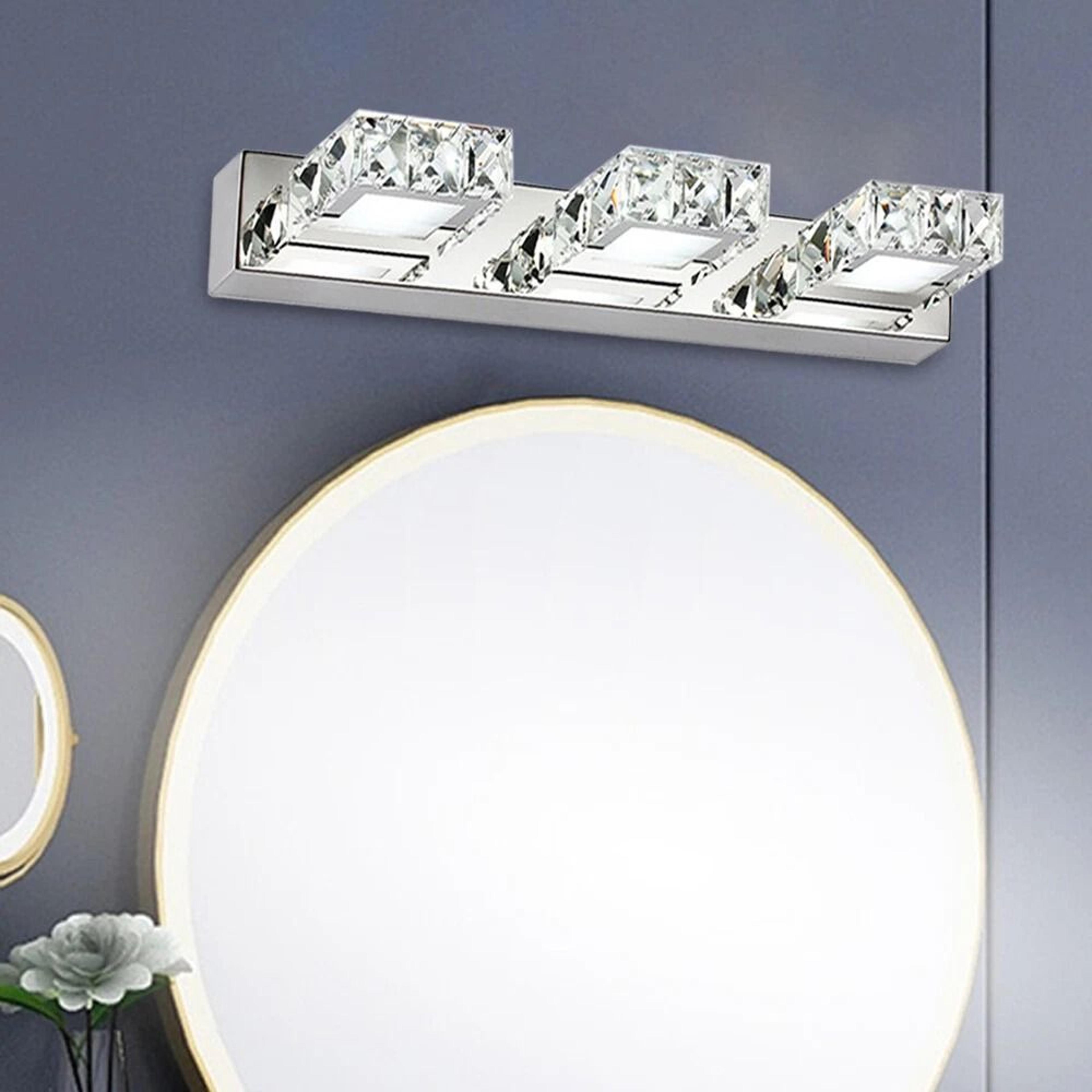 modern light led crystal bathroom vanity light for mirror front wall lighting