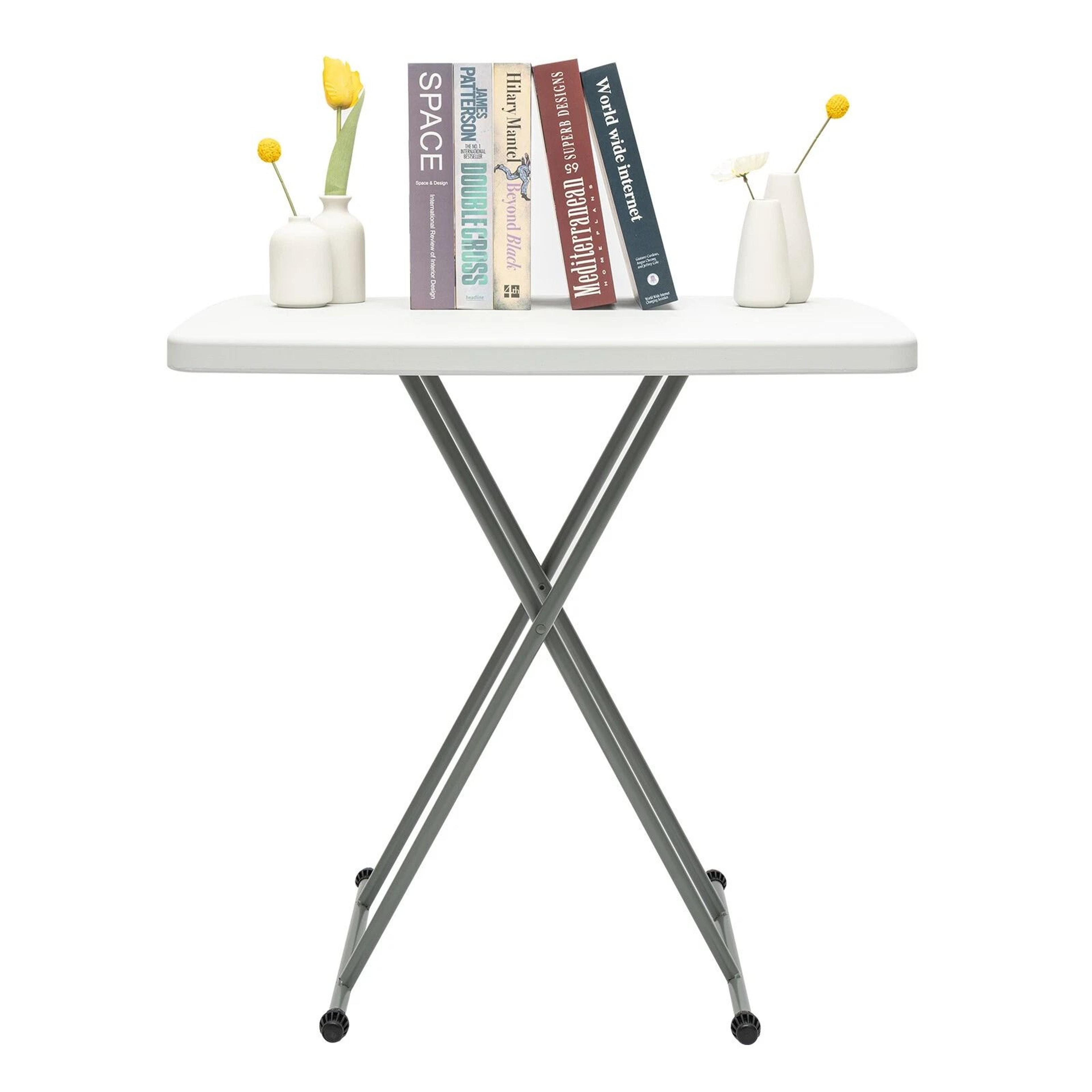 adjustable height folding table for laptop dining crafts and work