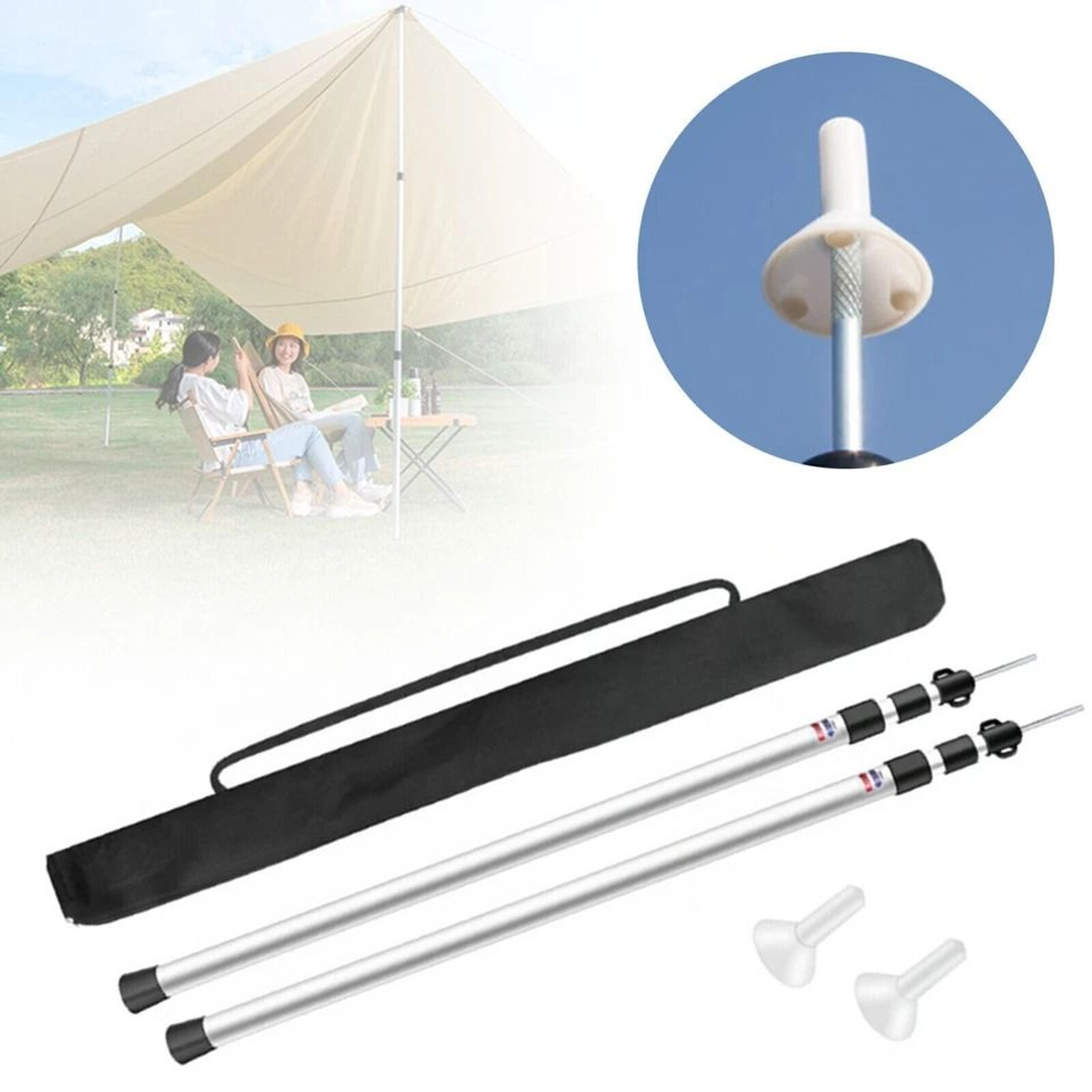 adjustable telescopic tarp & canopy support poles camping awning poles