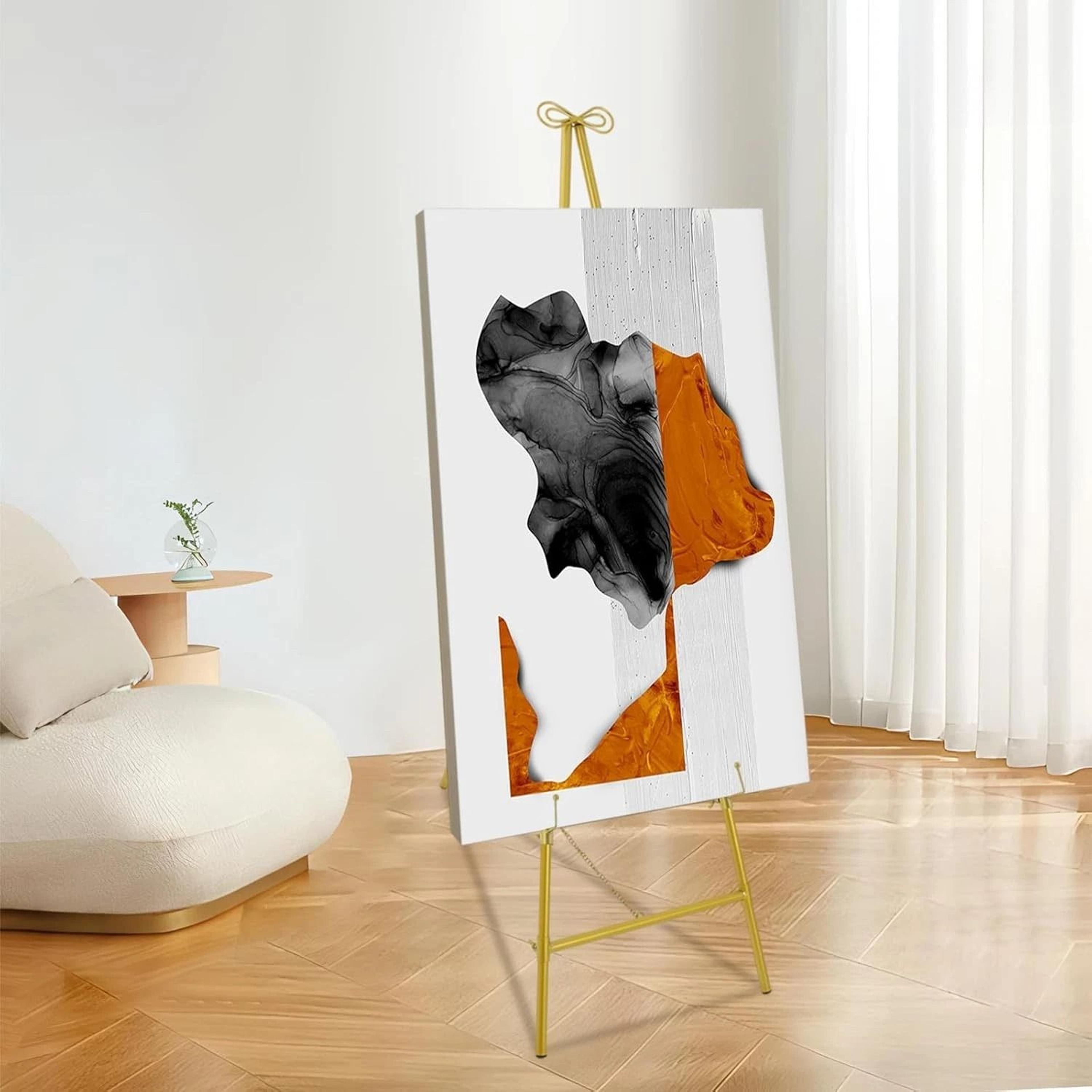 gold adjustable floor standing easel for wedding & event displays