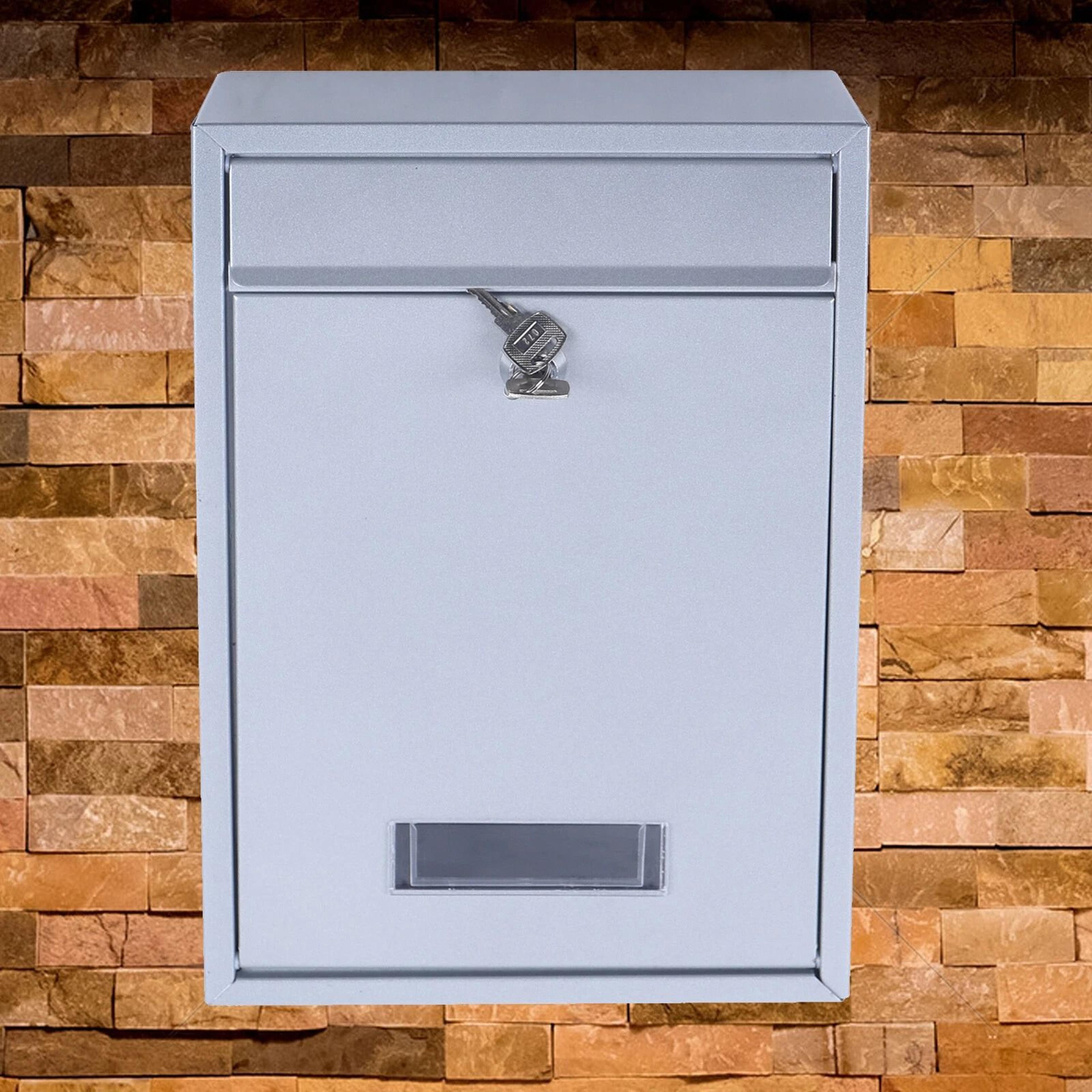 outdoor wall mounted lockable stainless steel mailbox