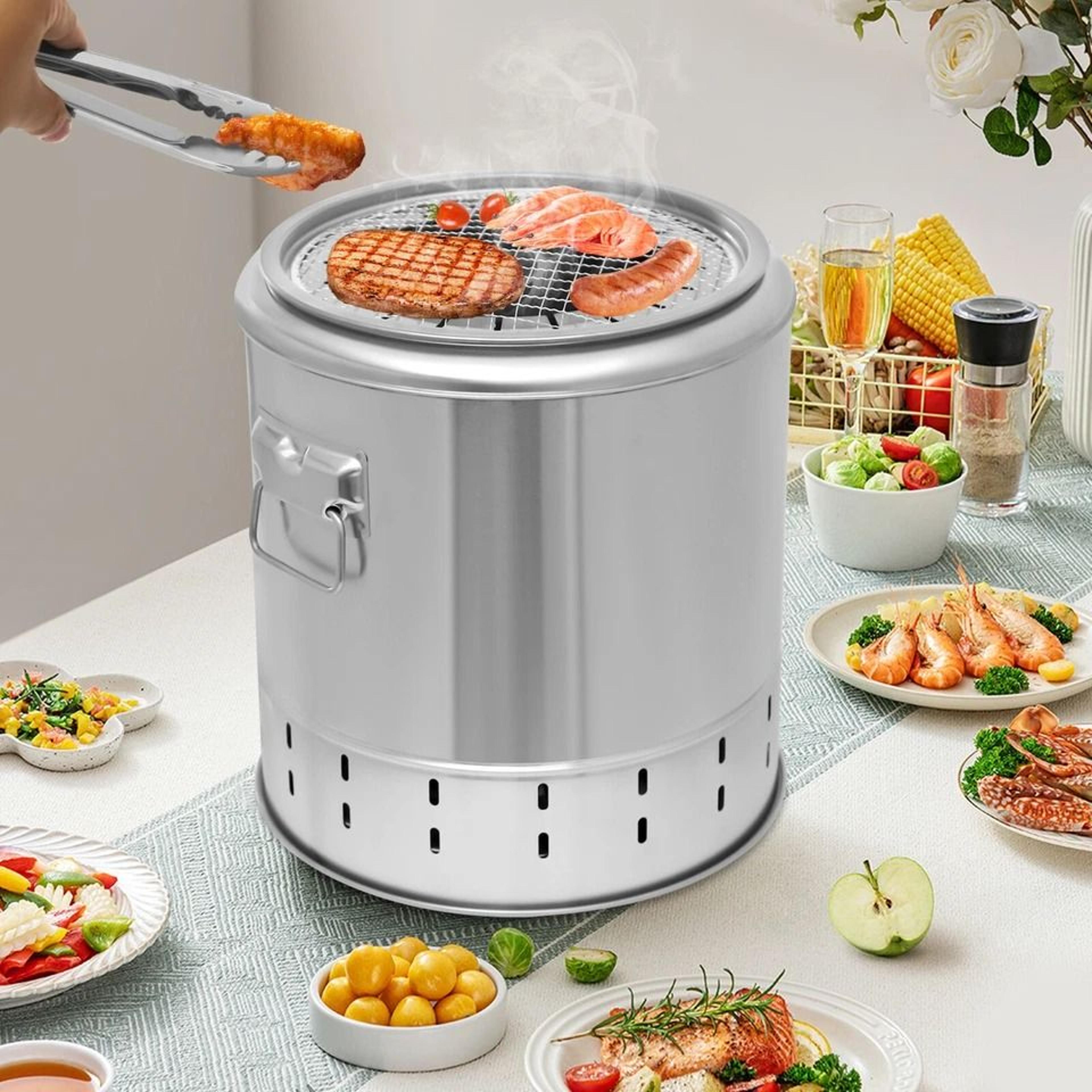 ultimate portable charcoal grill smokeless bbq for camping & picnic