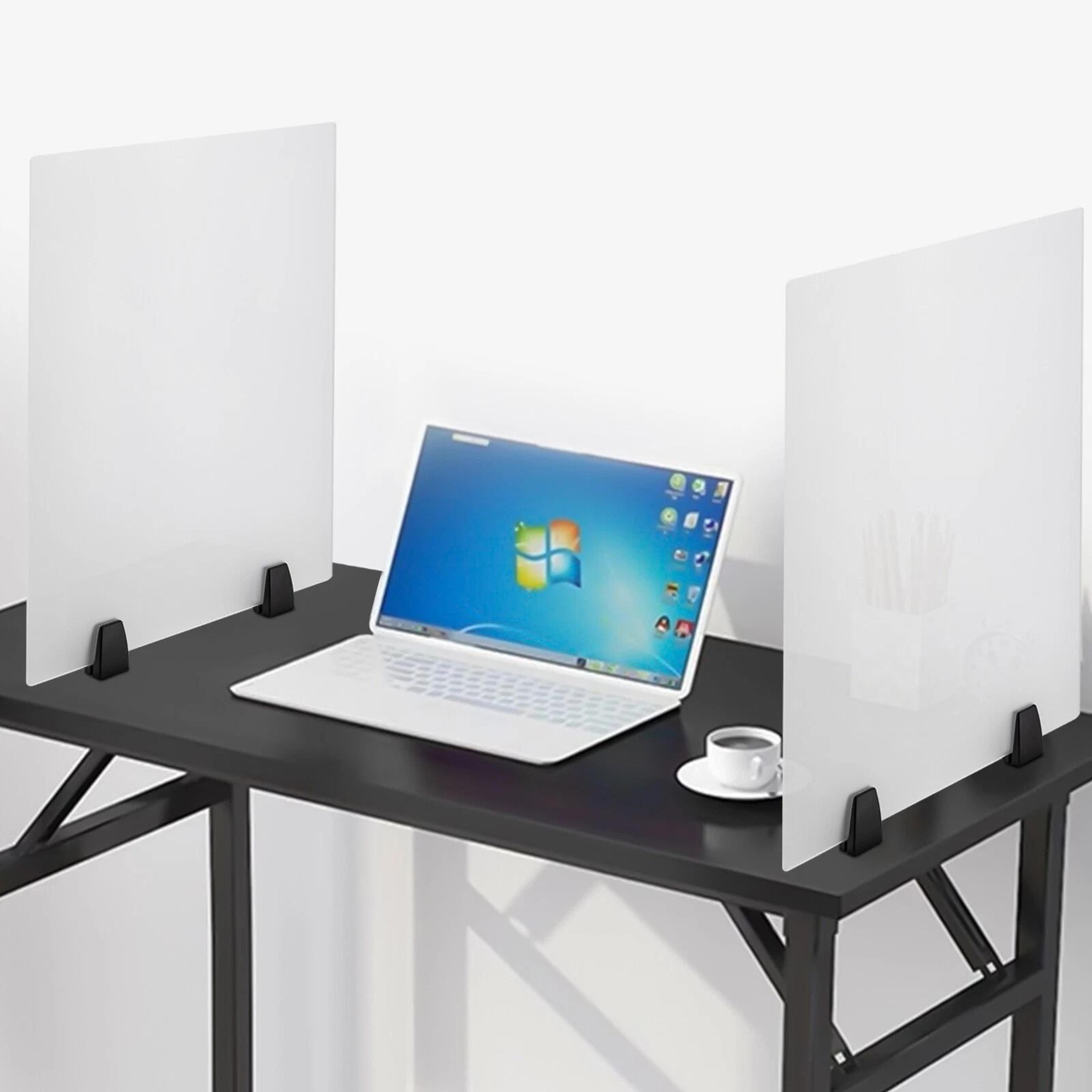premium clamp on desk privacy panels frosted plexiglass desk dividers