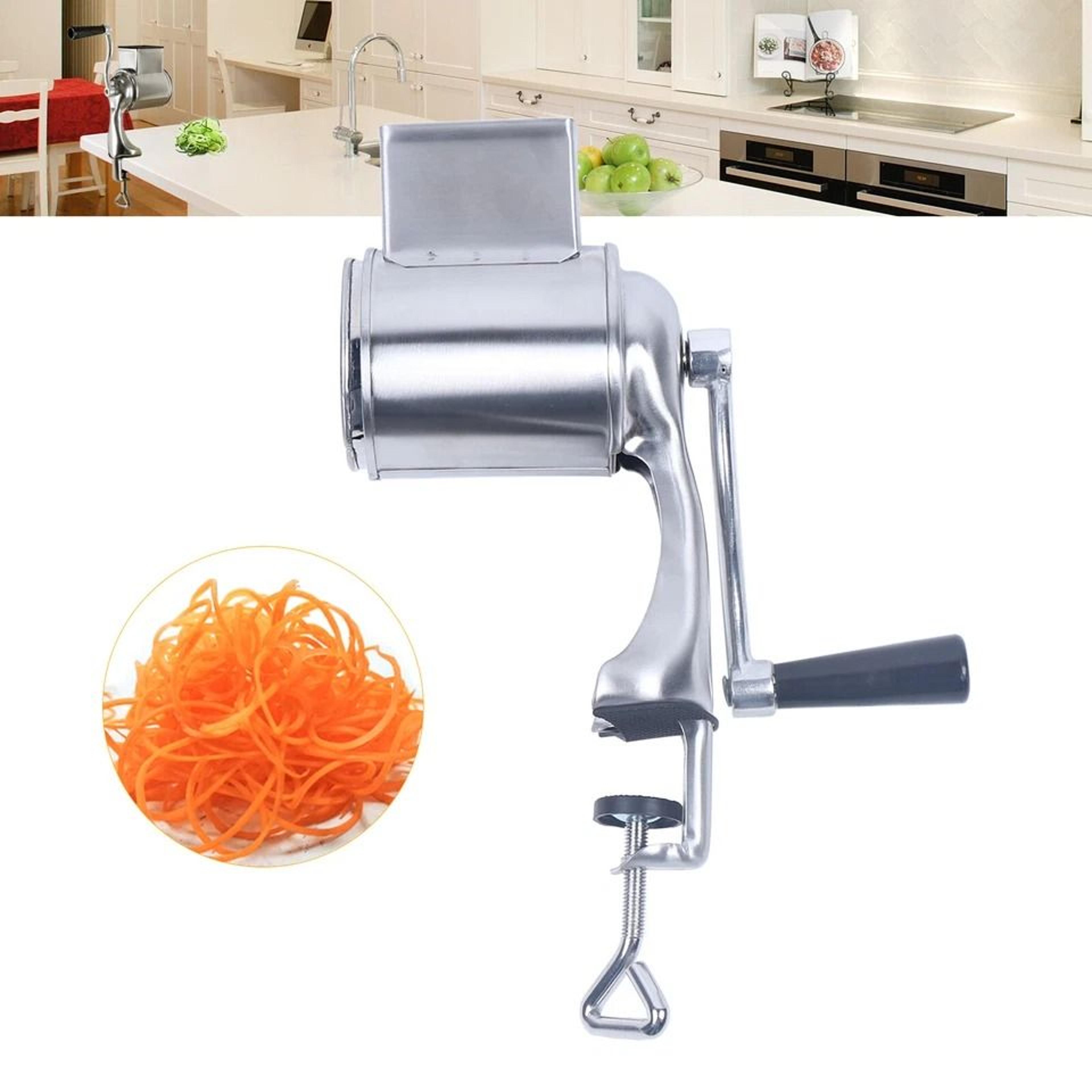 premium manual rotary grater & stainless steel coconut shredder with blades versatile rotary cheese grater & vegetables