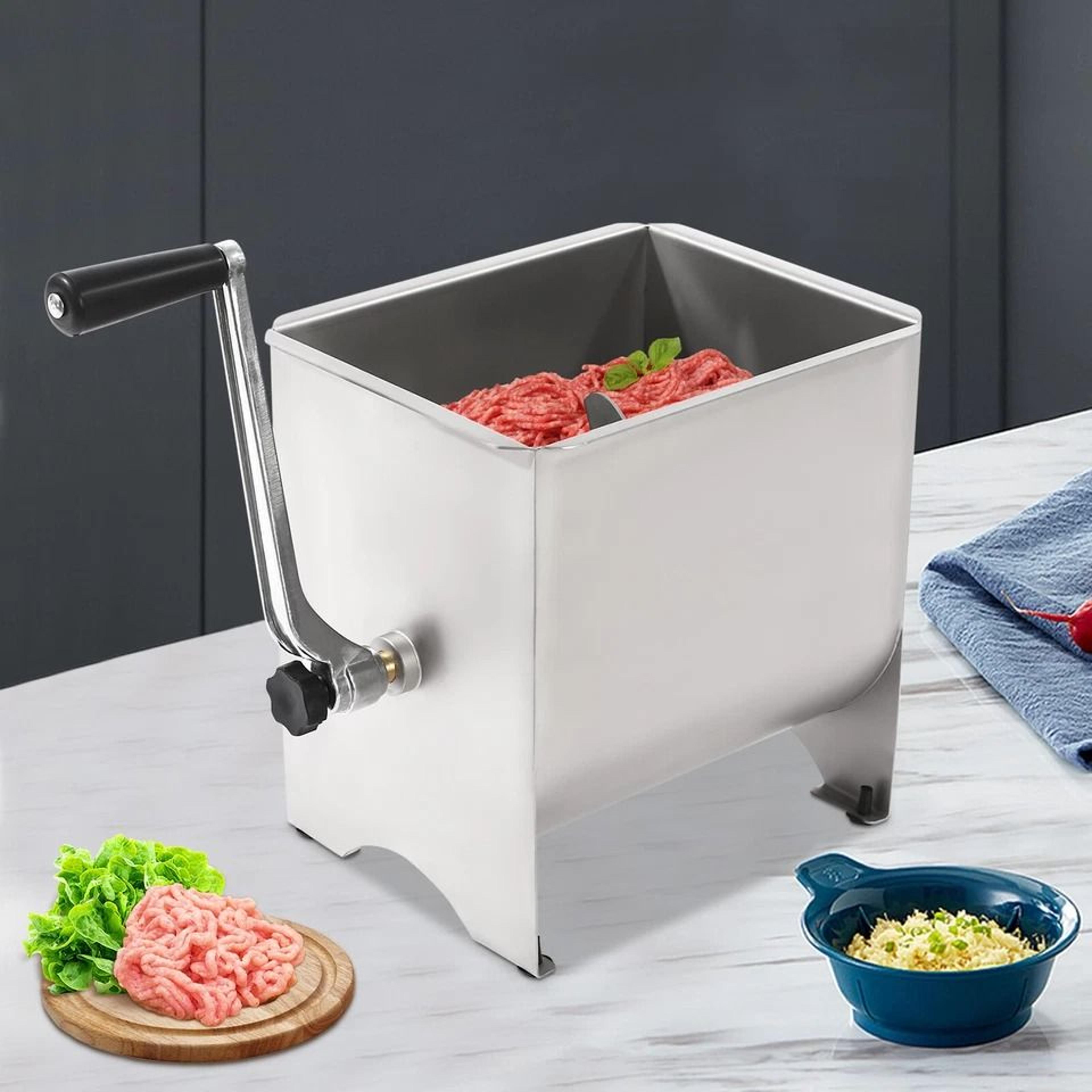 stainless steel manual meat mixer hand crank sausage mixer machine