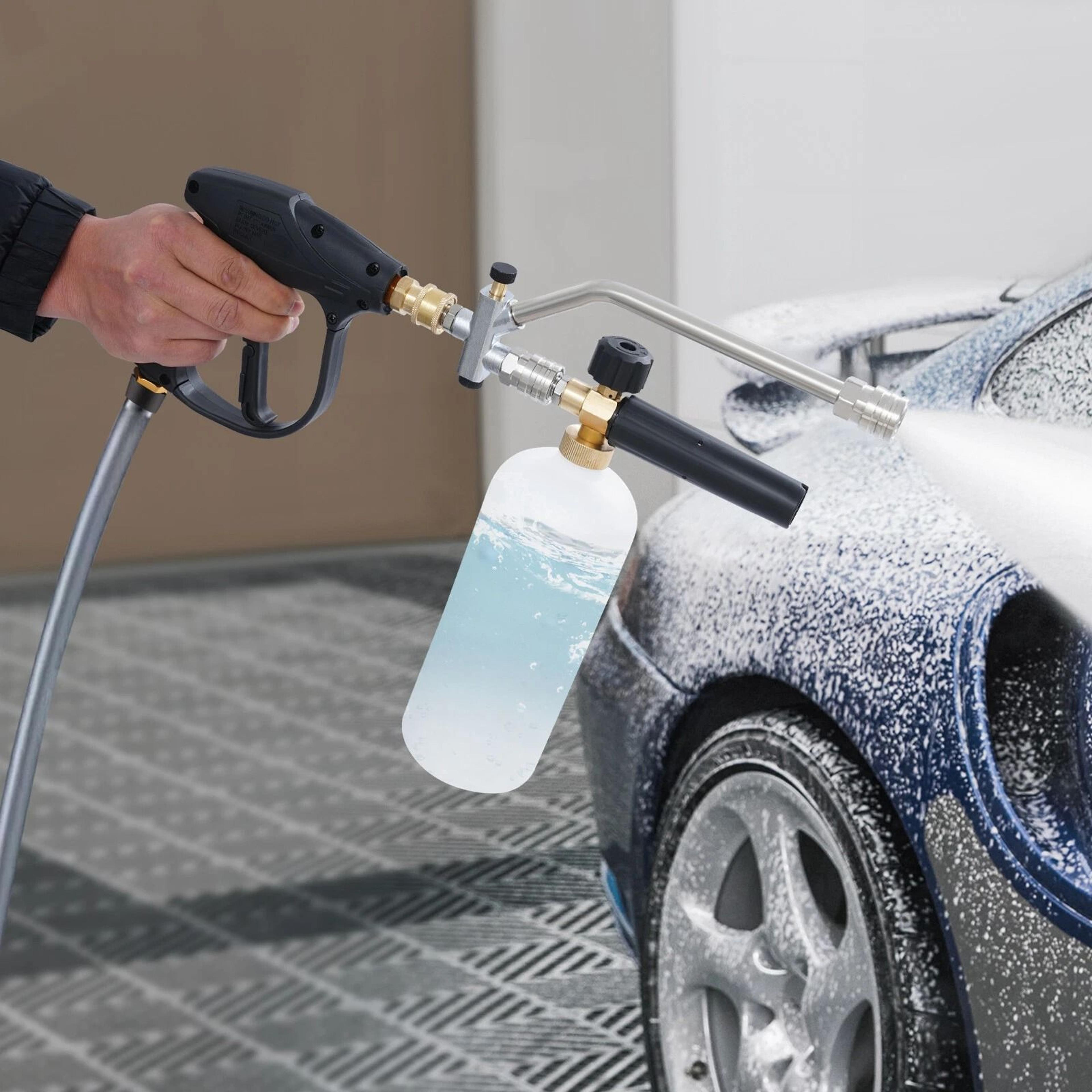 premium high pressure washer gun with nozzle set & foam spray kit