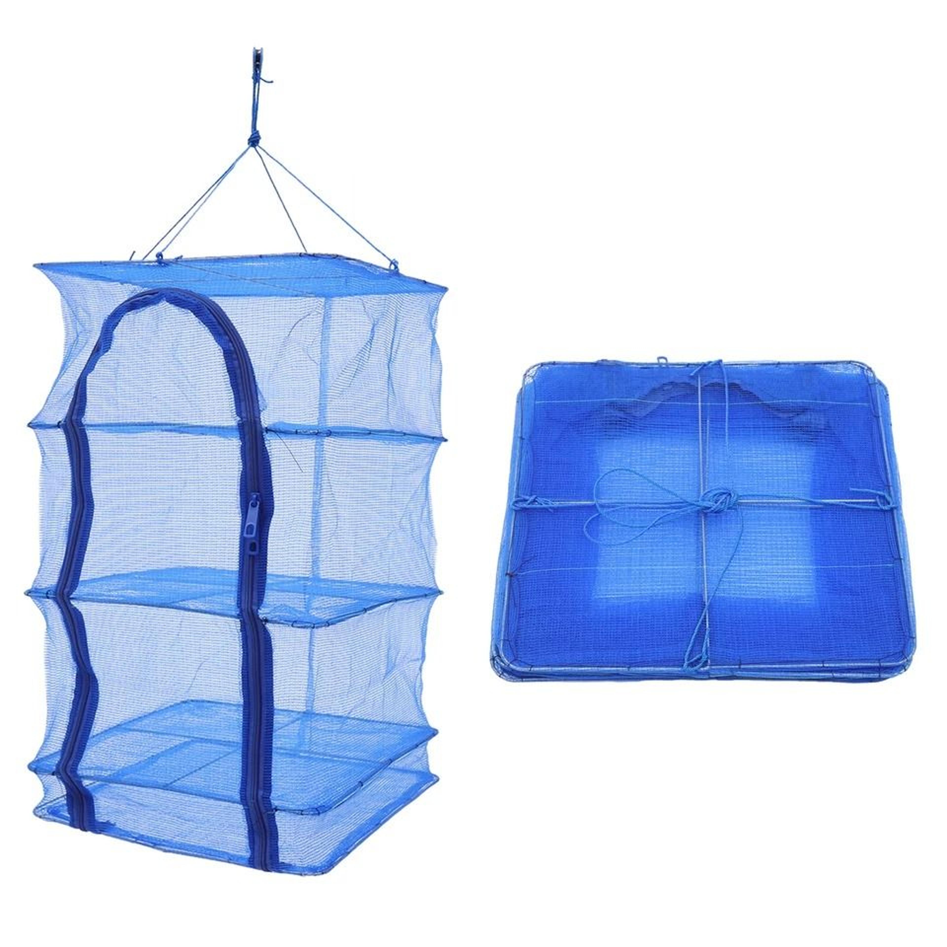 hanging herb drying rack with foldable mesh drying net for food & fish
