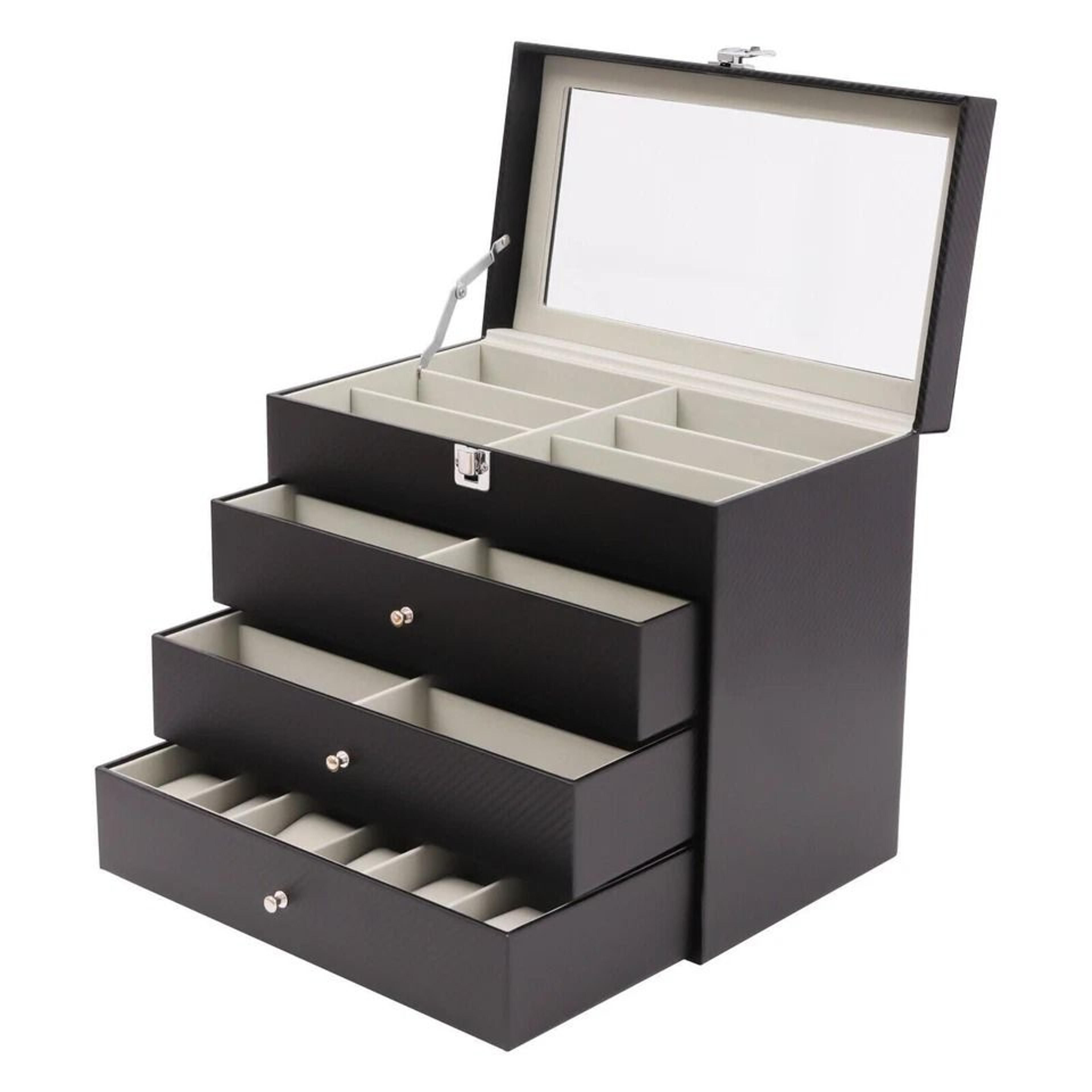 premium grid eyeglass & sunglasses organizer display case