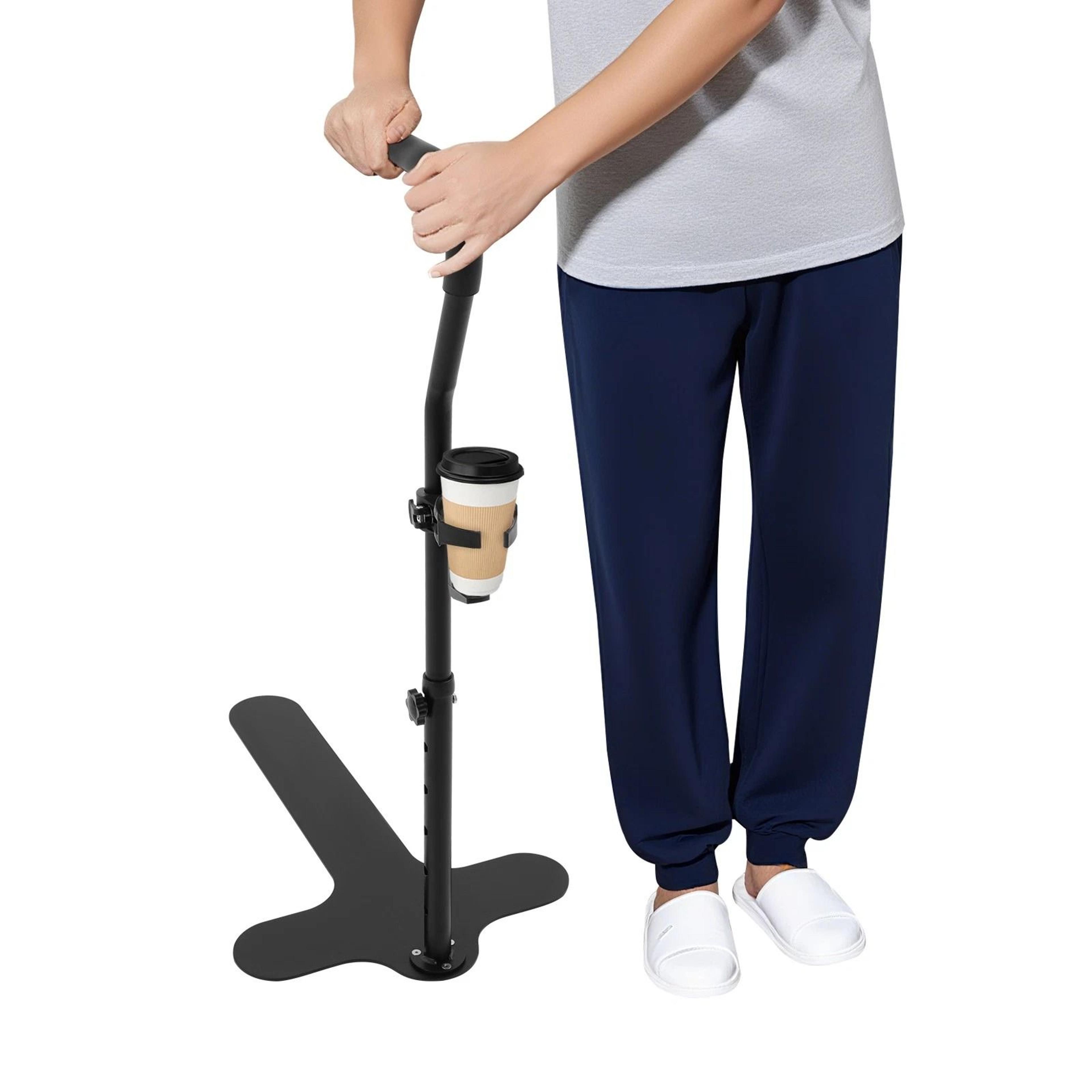 adjustable couch stand assist rail for elderly with cup holder