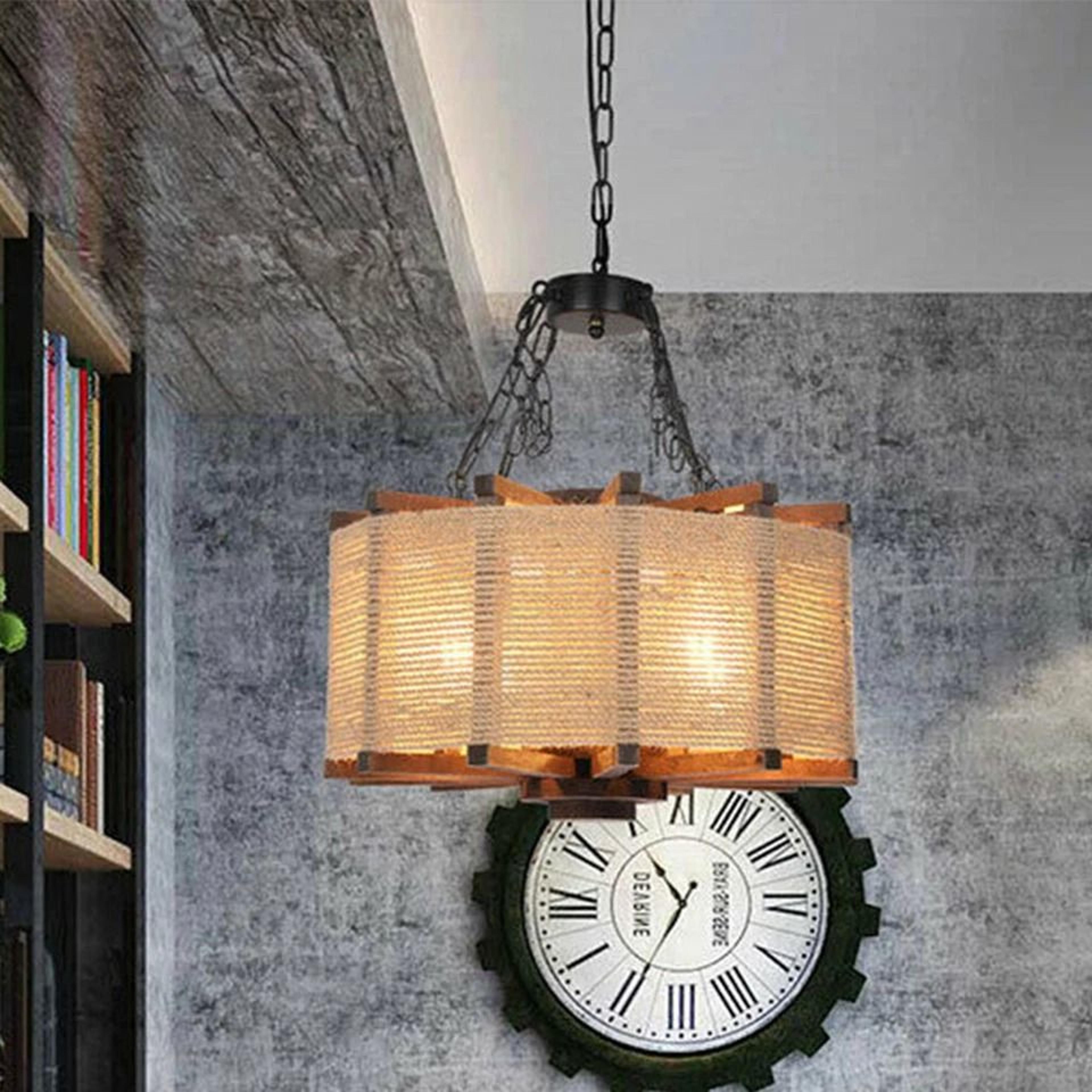 rustic farmhouse chandelier vintage pendant light ceiling lamp for living room