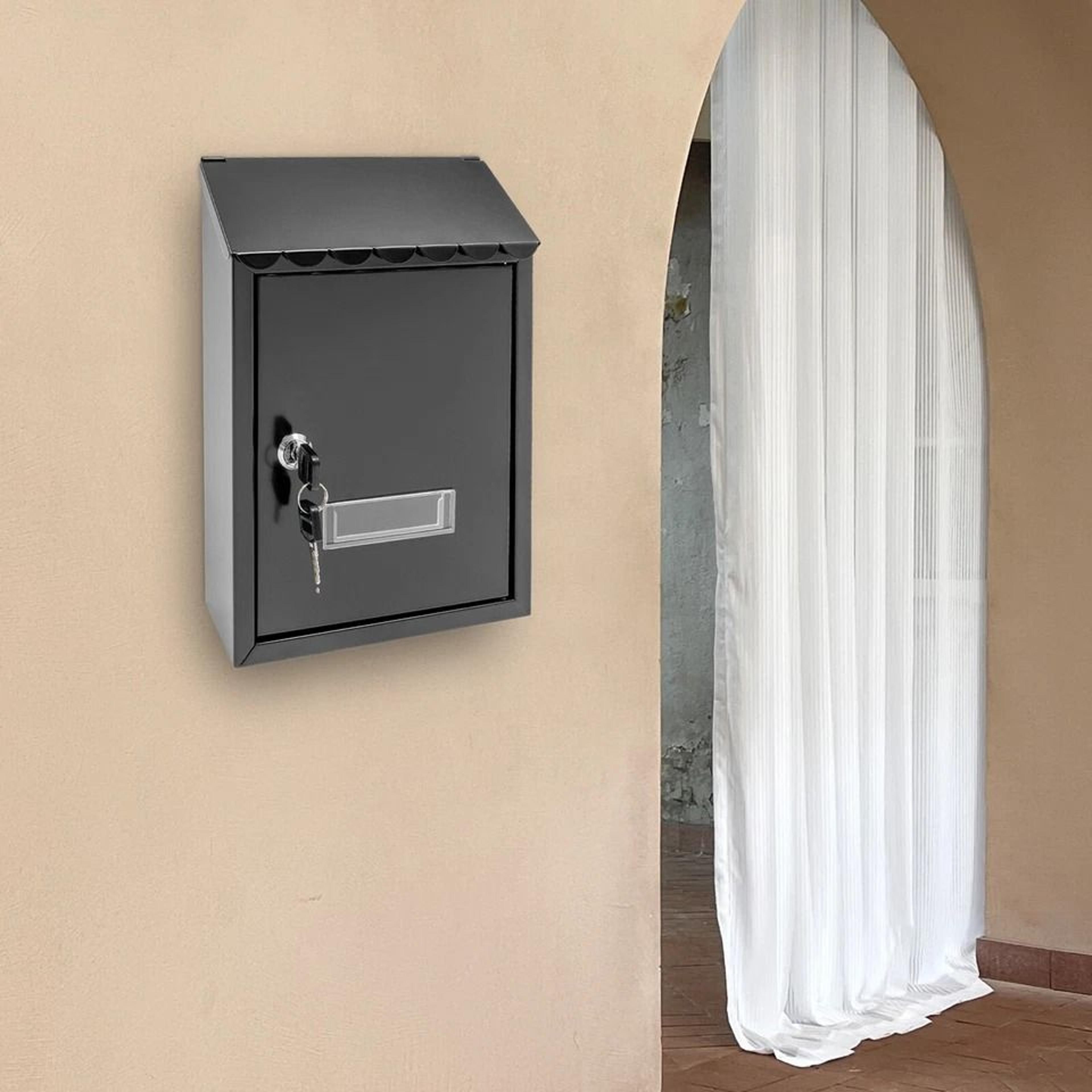 premium wall mounted mailbox lockable mail drop box for outdoor & home use