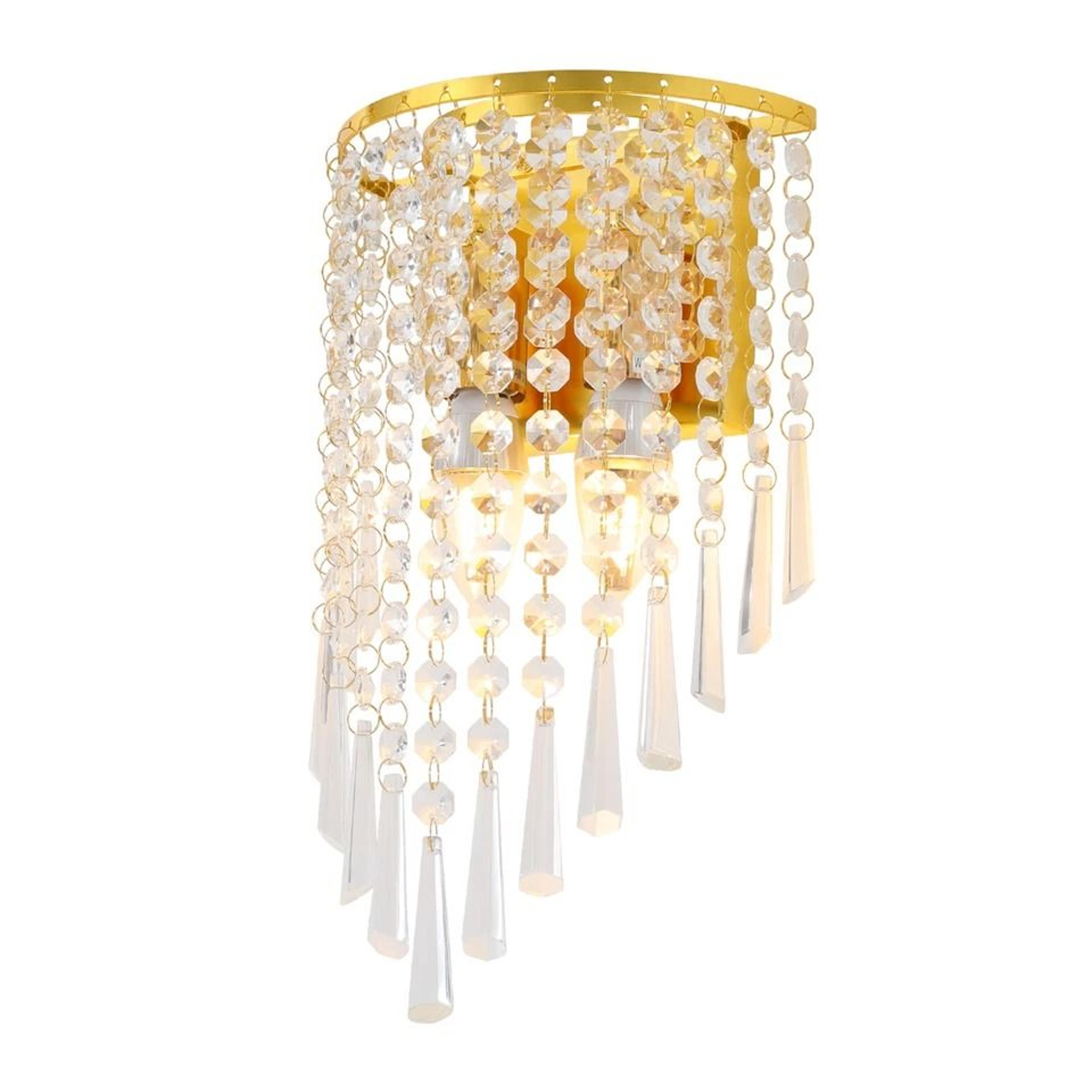 modern crystal wall sconces decorative semicircle wall lamp indoor lighting fixture