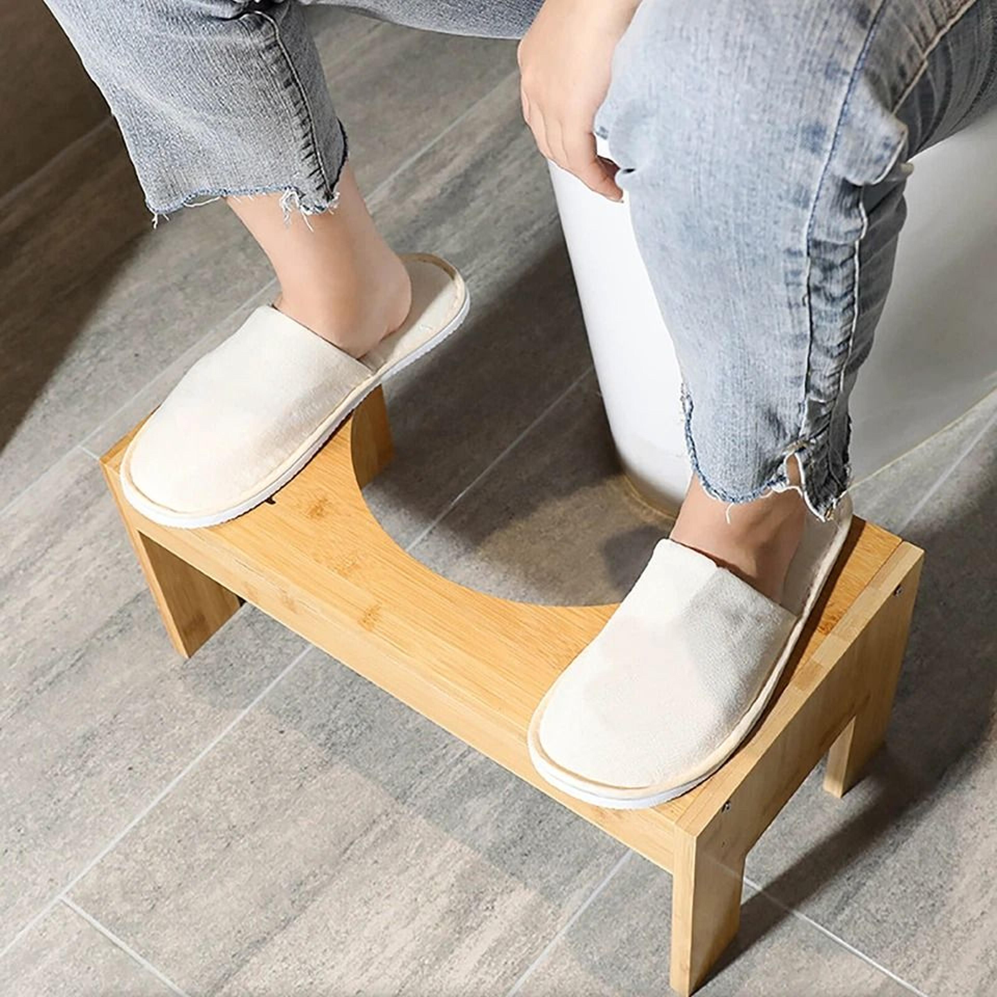 premium bamboo adjustable toilet stool squatty potty for comfort & health