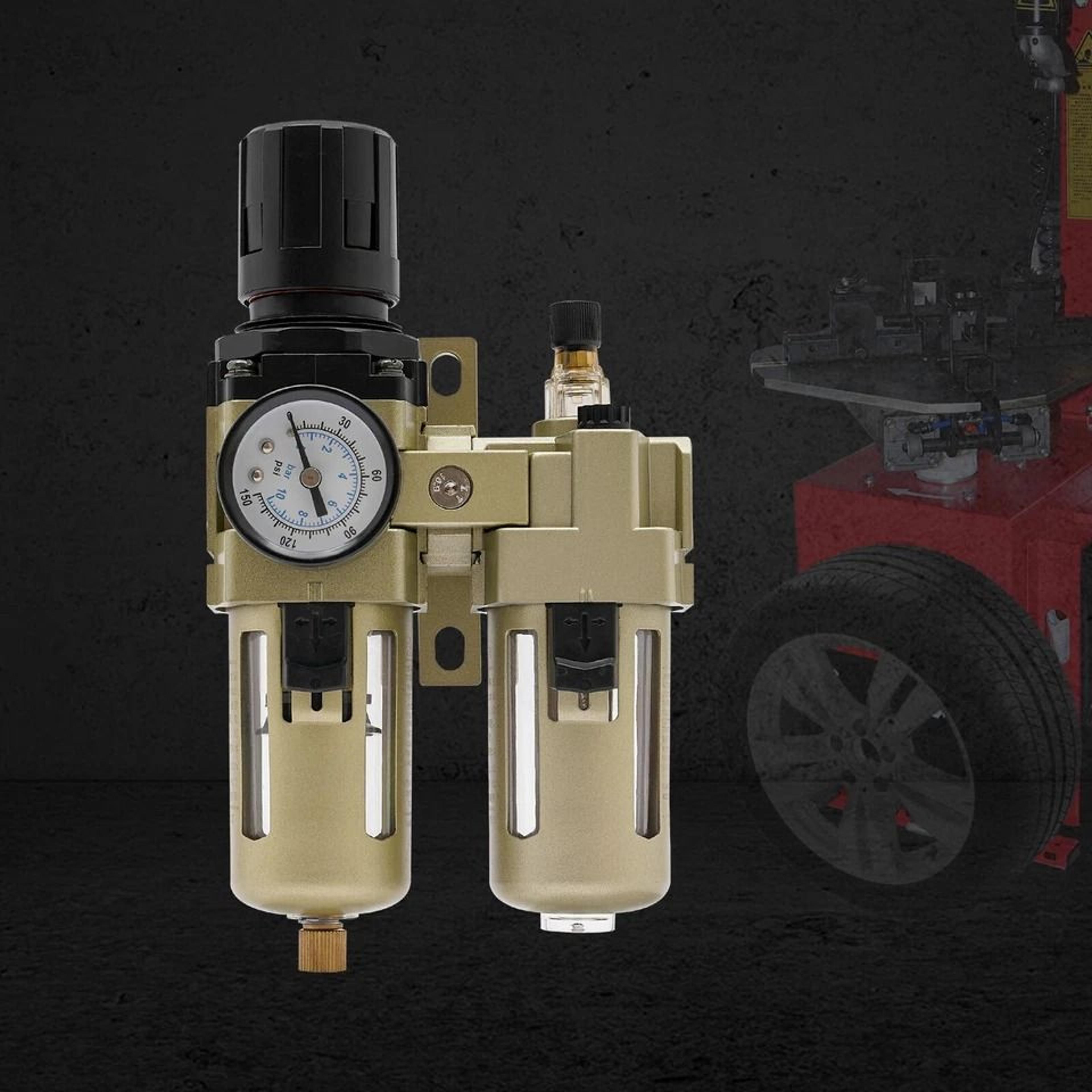 premium air compressor filter regulator with oil water separator & lubricator tire changer parts combo