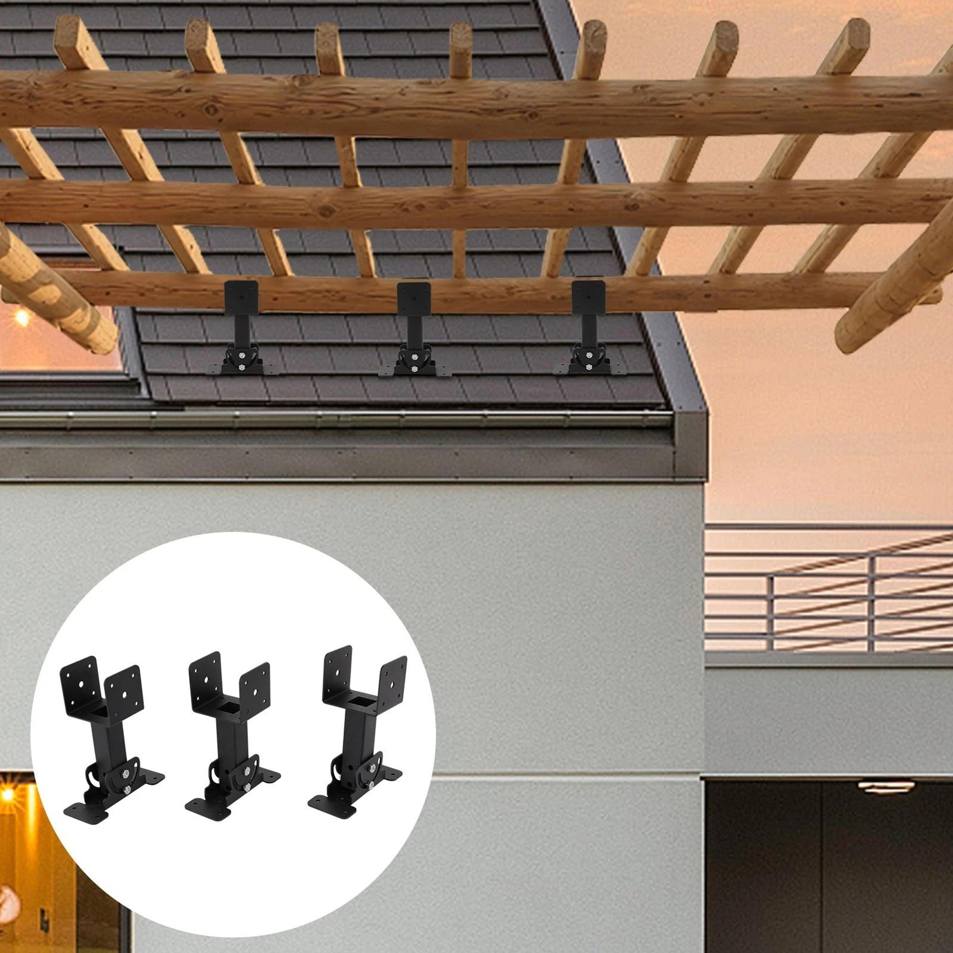 heavy duty adjustable roof beam support bracket iron riser mounting hardware