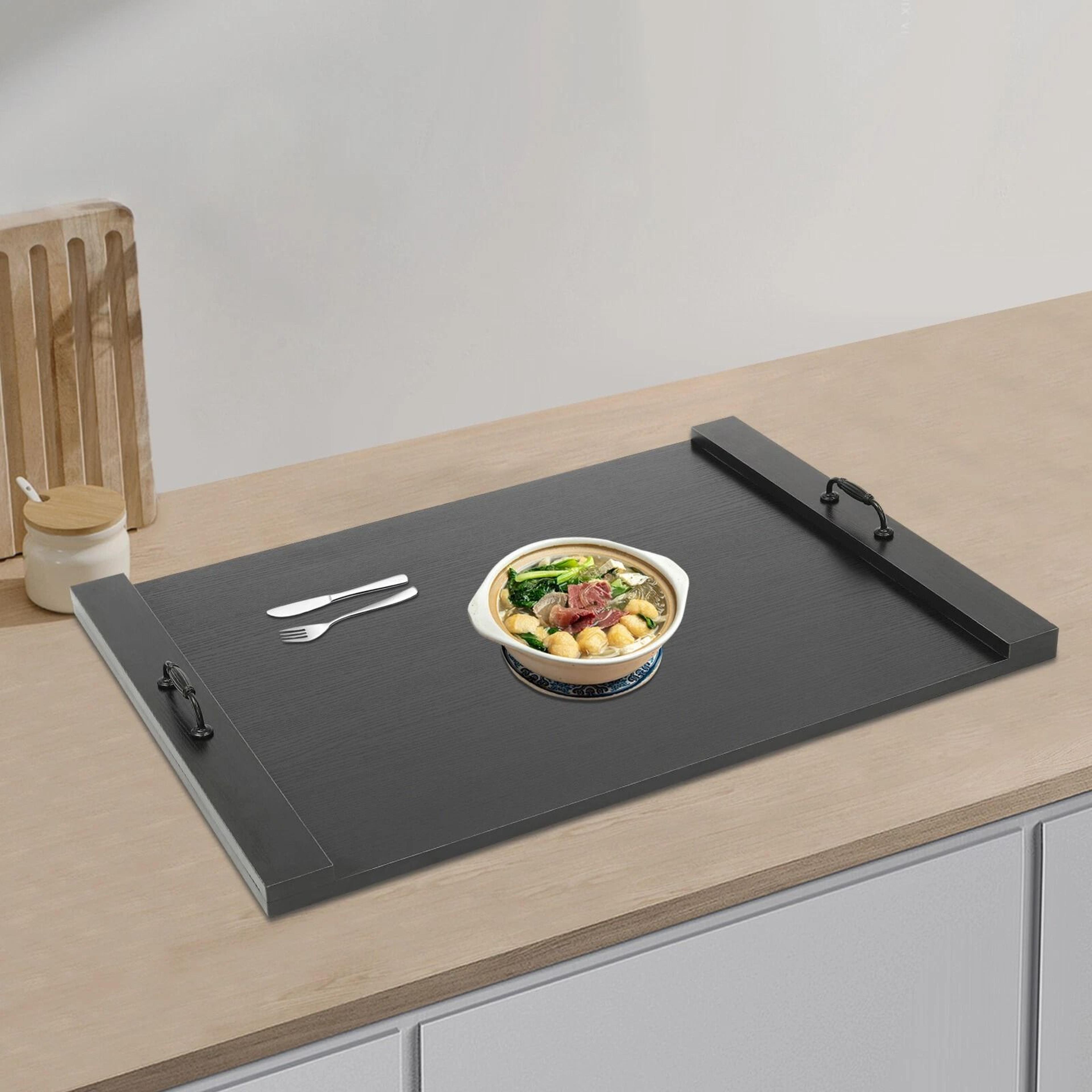wooden stove top cover with handles durable kitchen counter extender