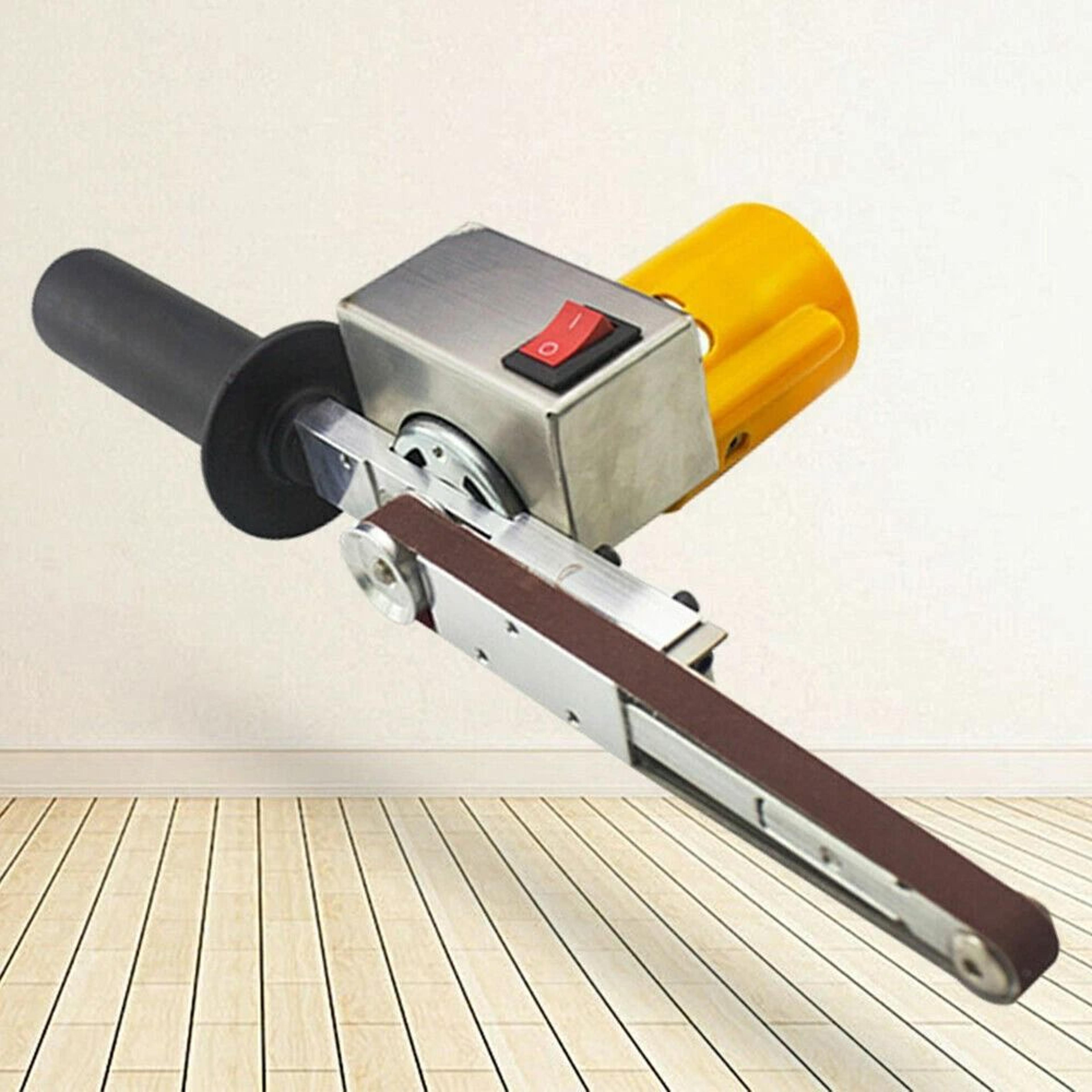 premium mini belt sander & handheld sanding tool with speed adjustable grinder