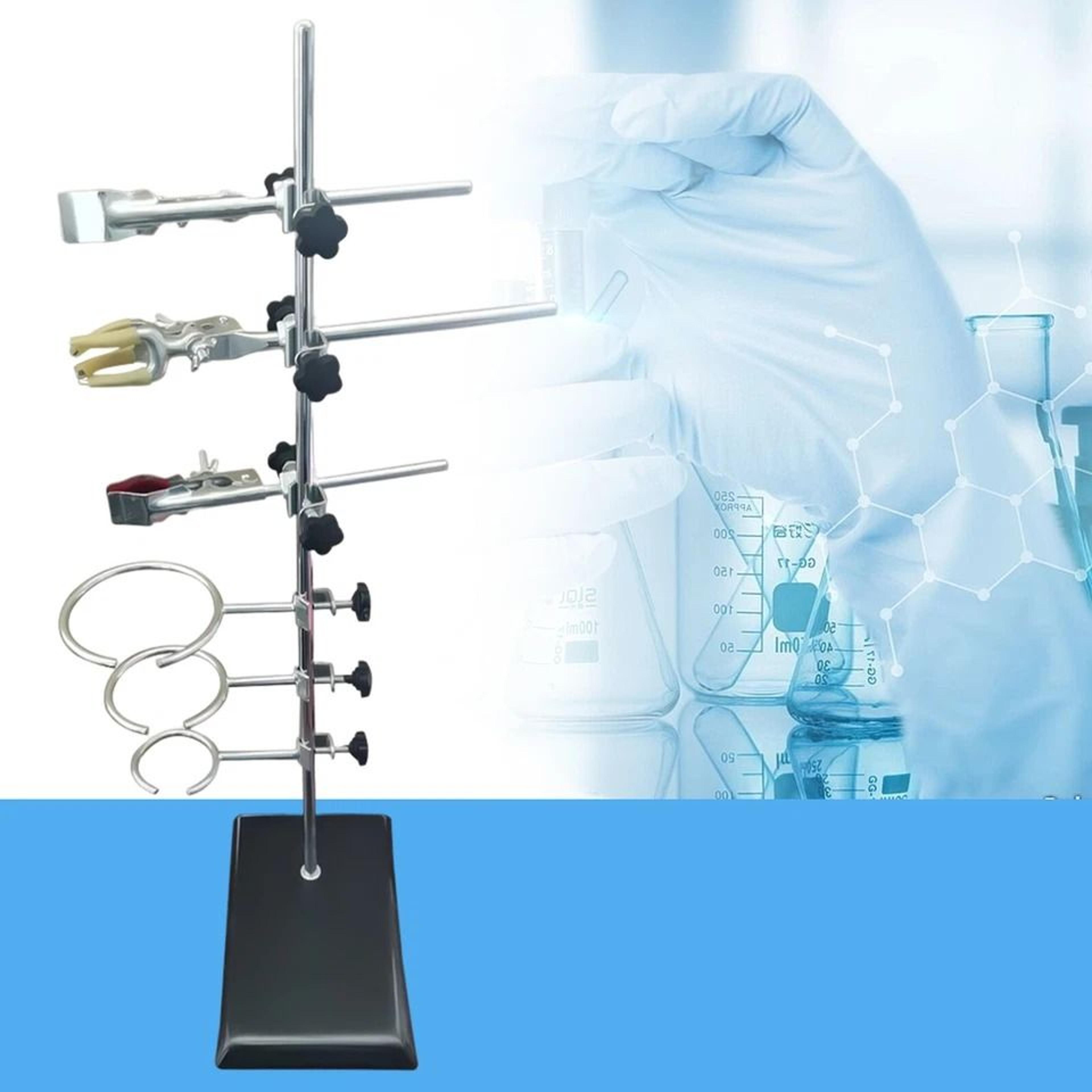 retort stand kit lab support stand with flask and condenser clamp set iron chemistry holder