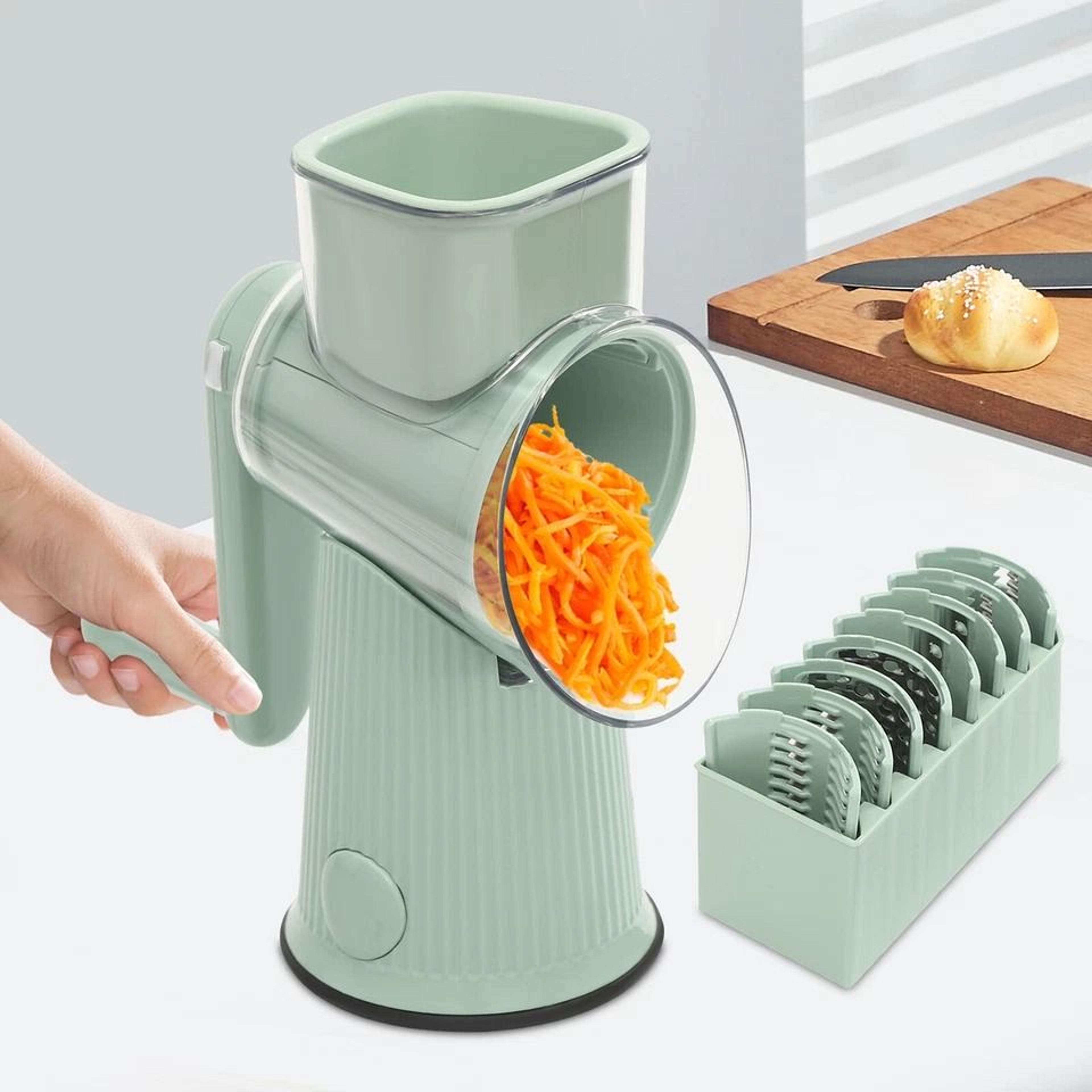 manual vegetable slicer & rotary grater kitchen food prep tool