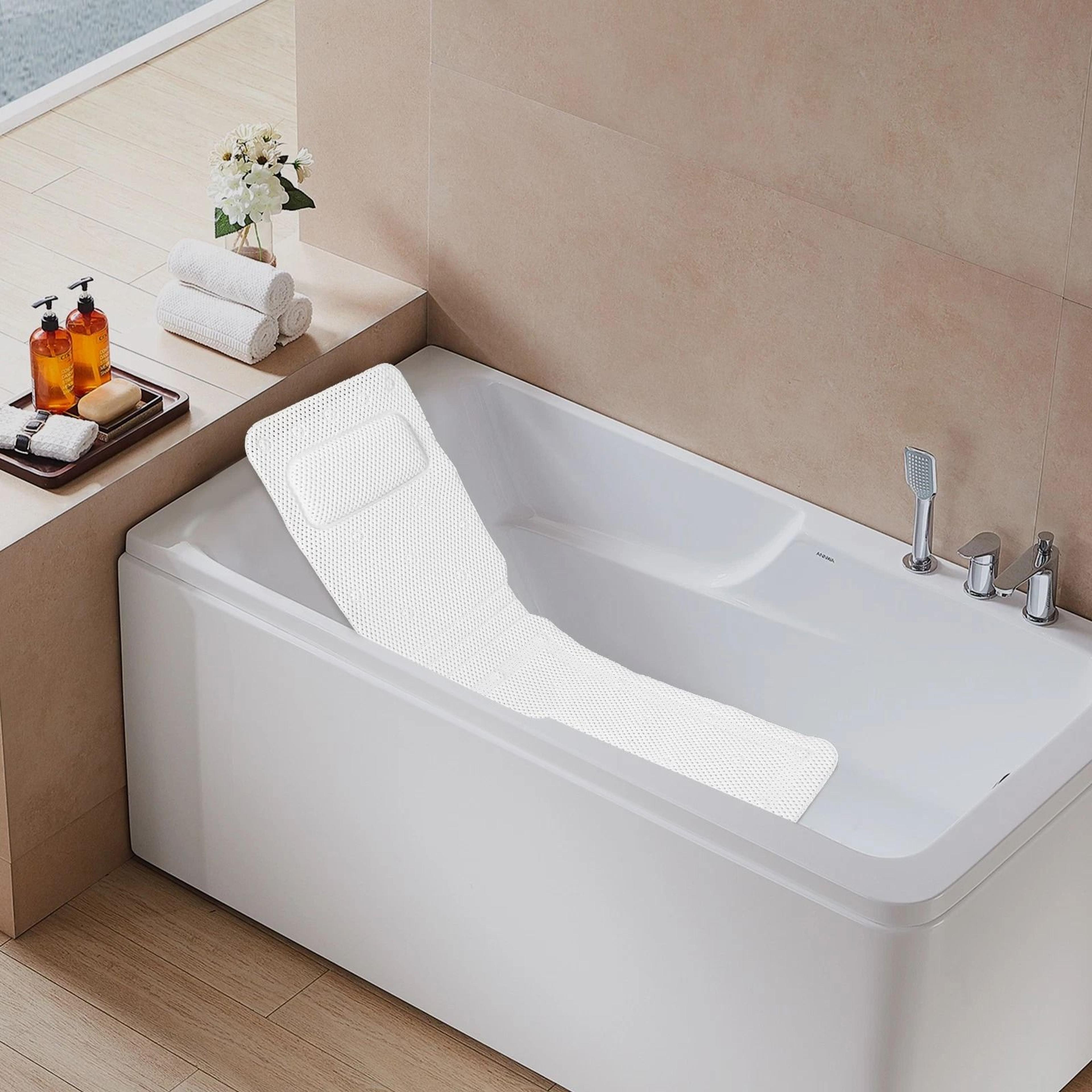 comfort pvc bathtub mat with bathtub mat with pillow support and full body cushion