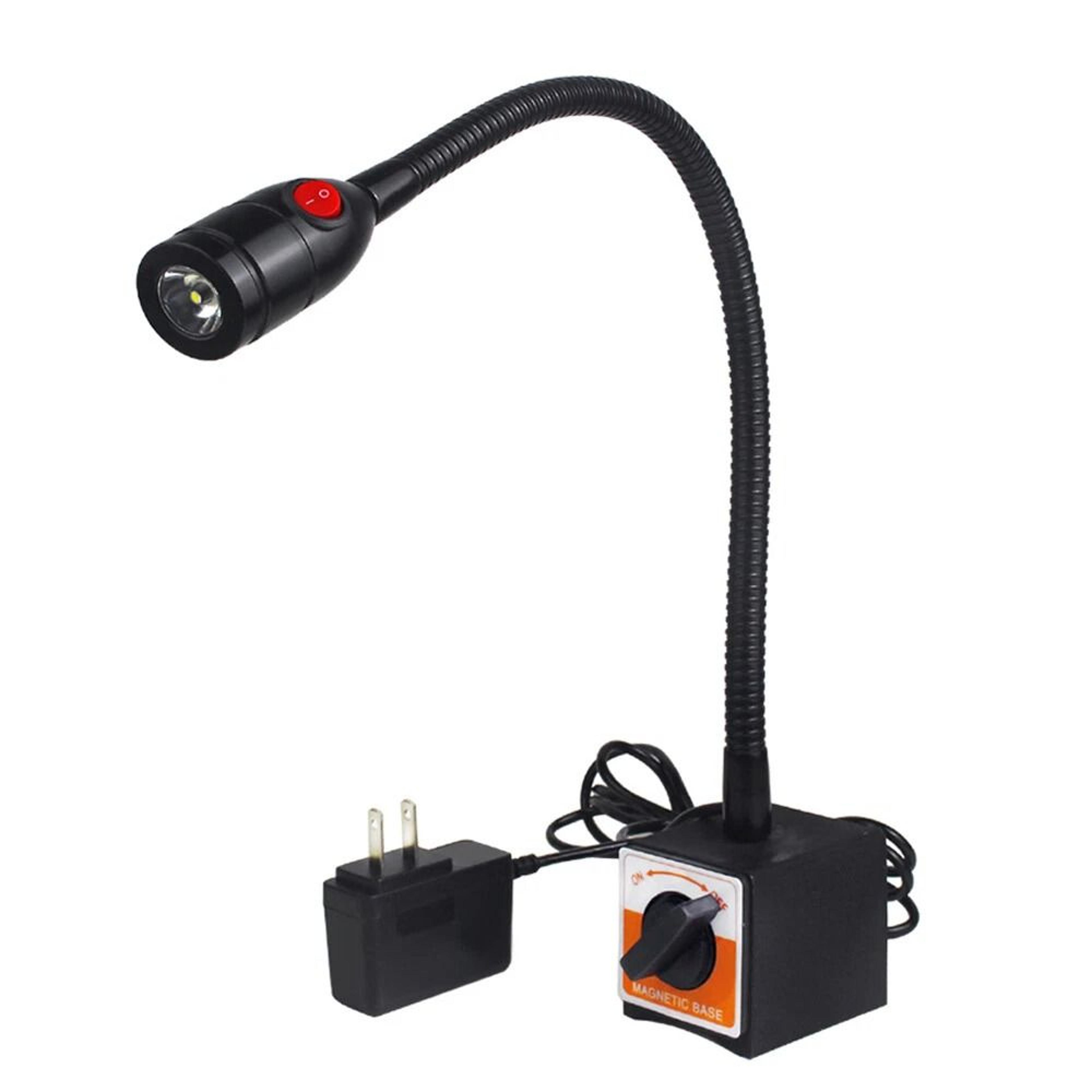 premium magnetic base led work light with adjustable flexible gooseneck for cnc & lathe machines