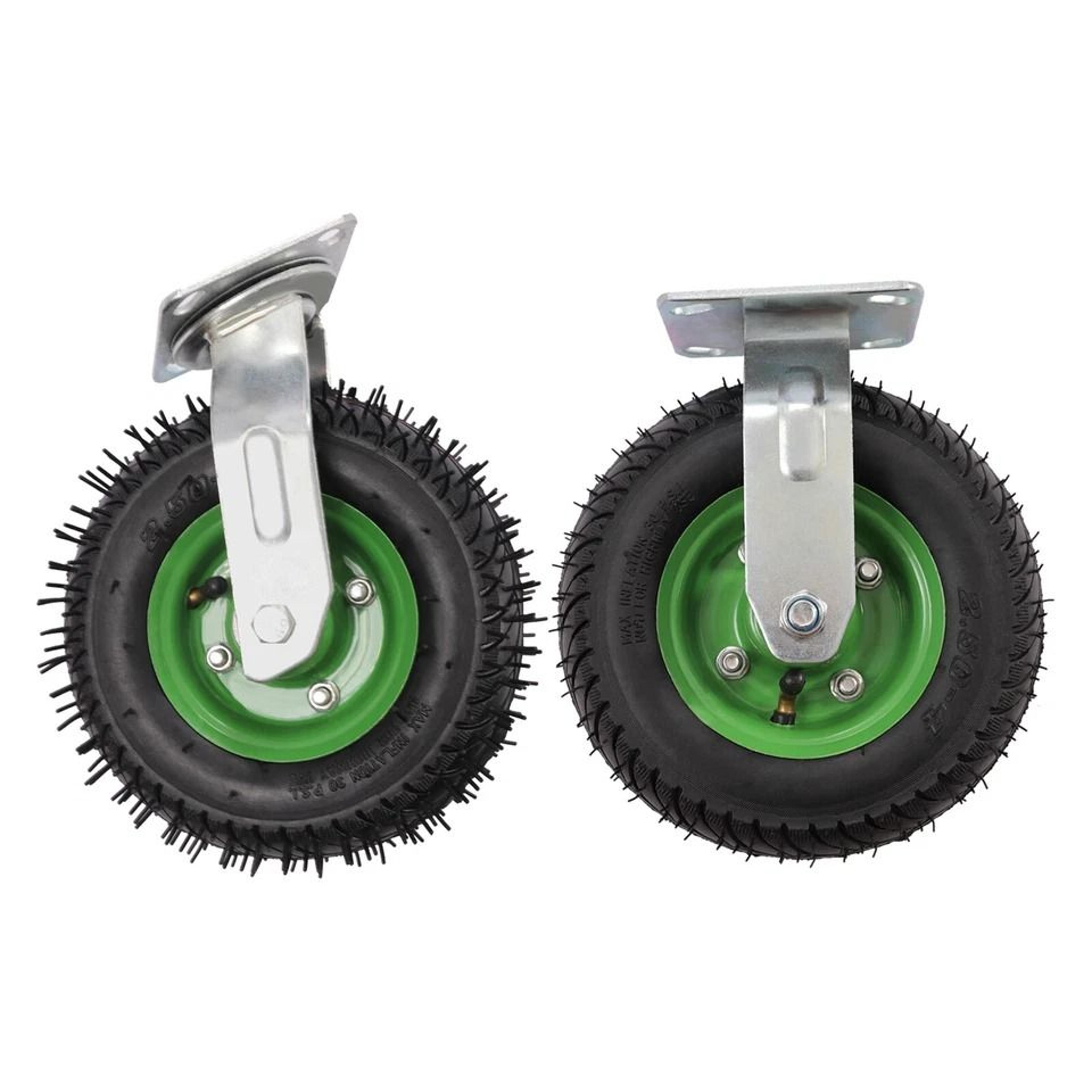 pneumatic caster wheels with swivel and rigid heavy duty cart casters
