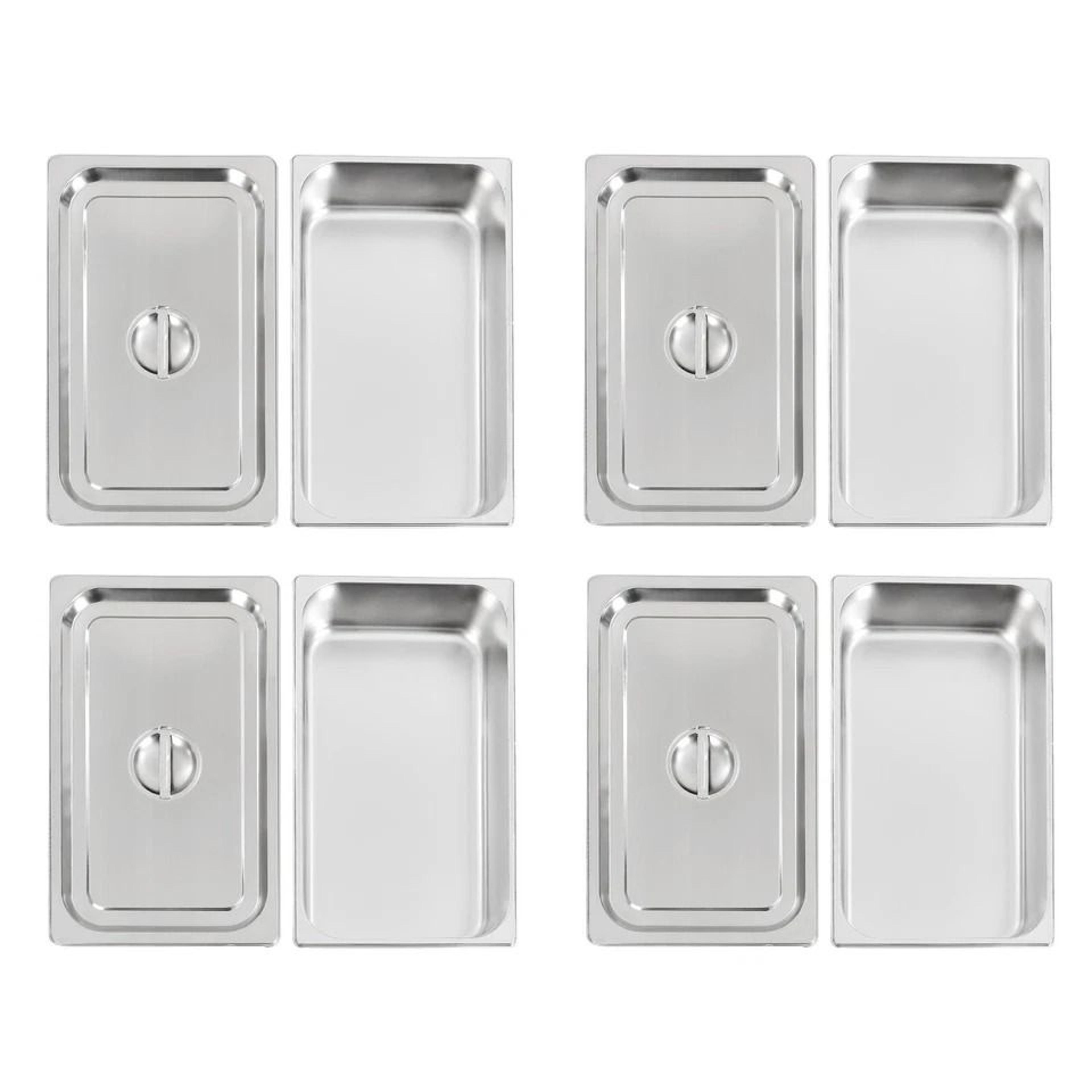 stainless steel hotel pans with lids for steam tables and catering