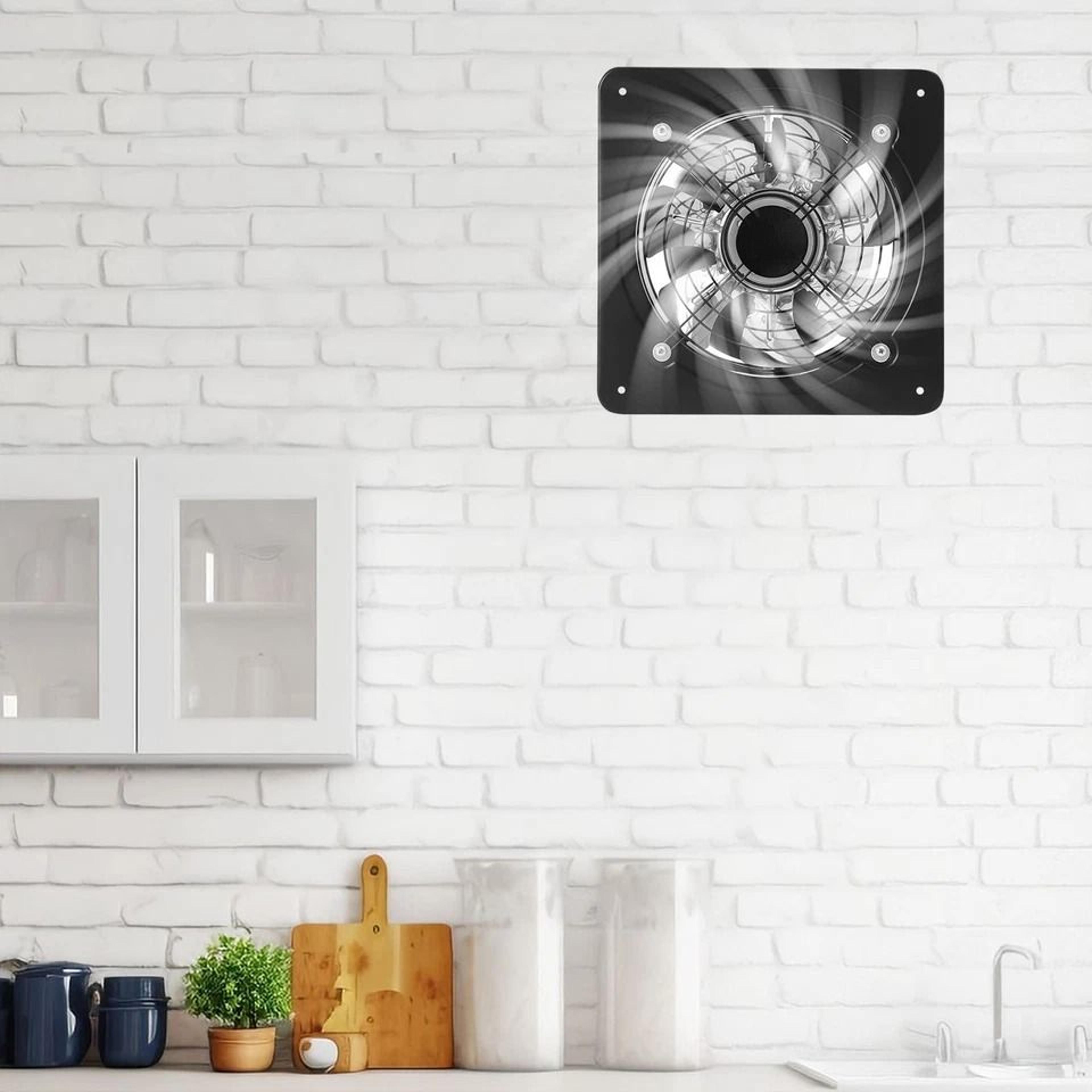 wall mounted exhaust fan for kitchen garage and workshop ventilation