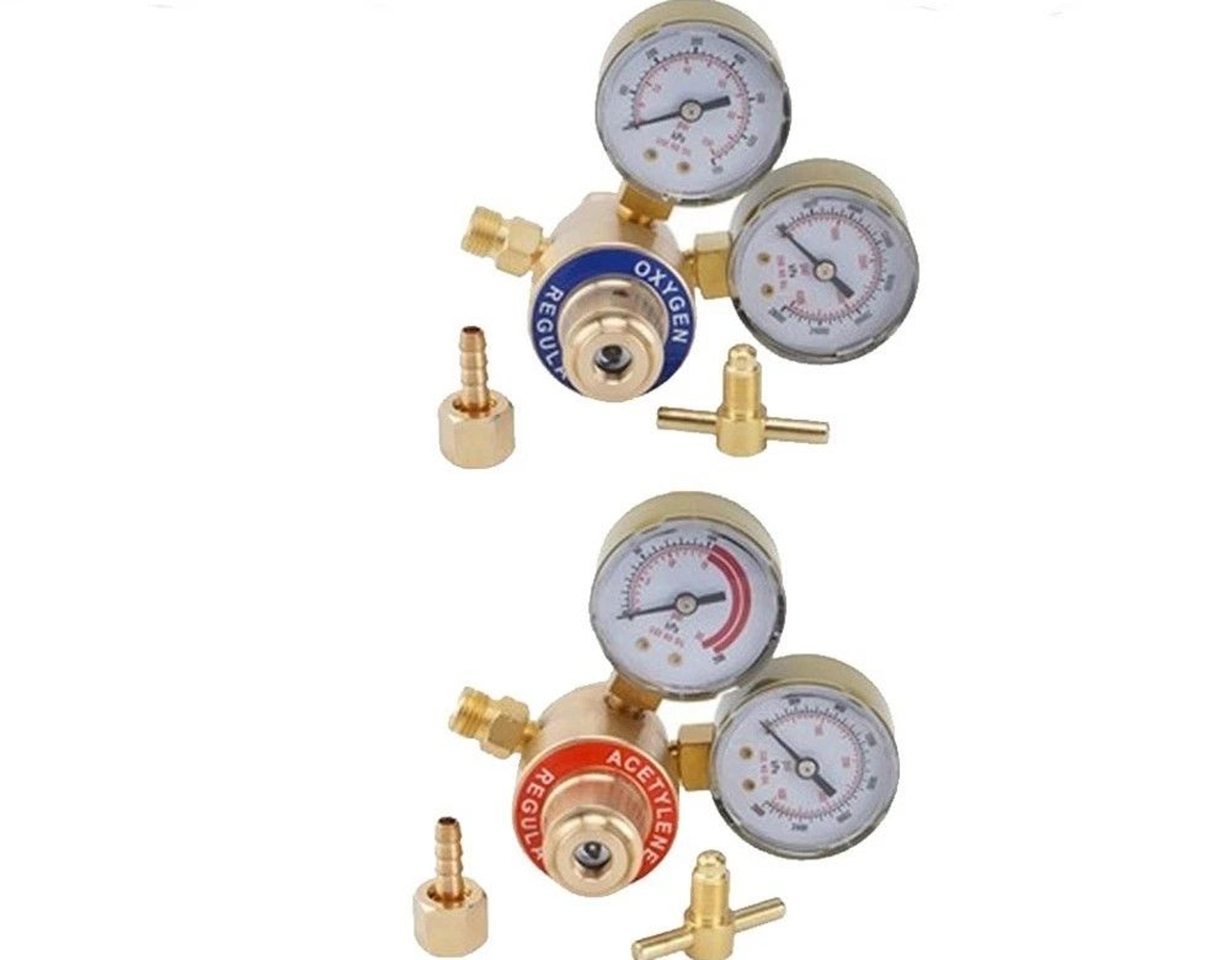 oxygen acetylene regulator set dual gauge welding gas regulators