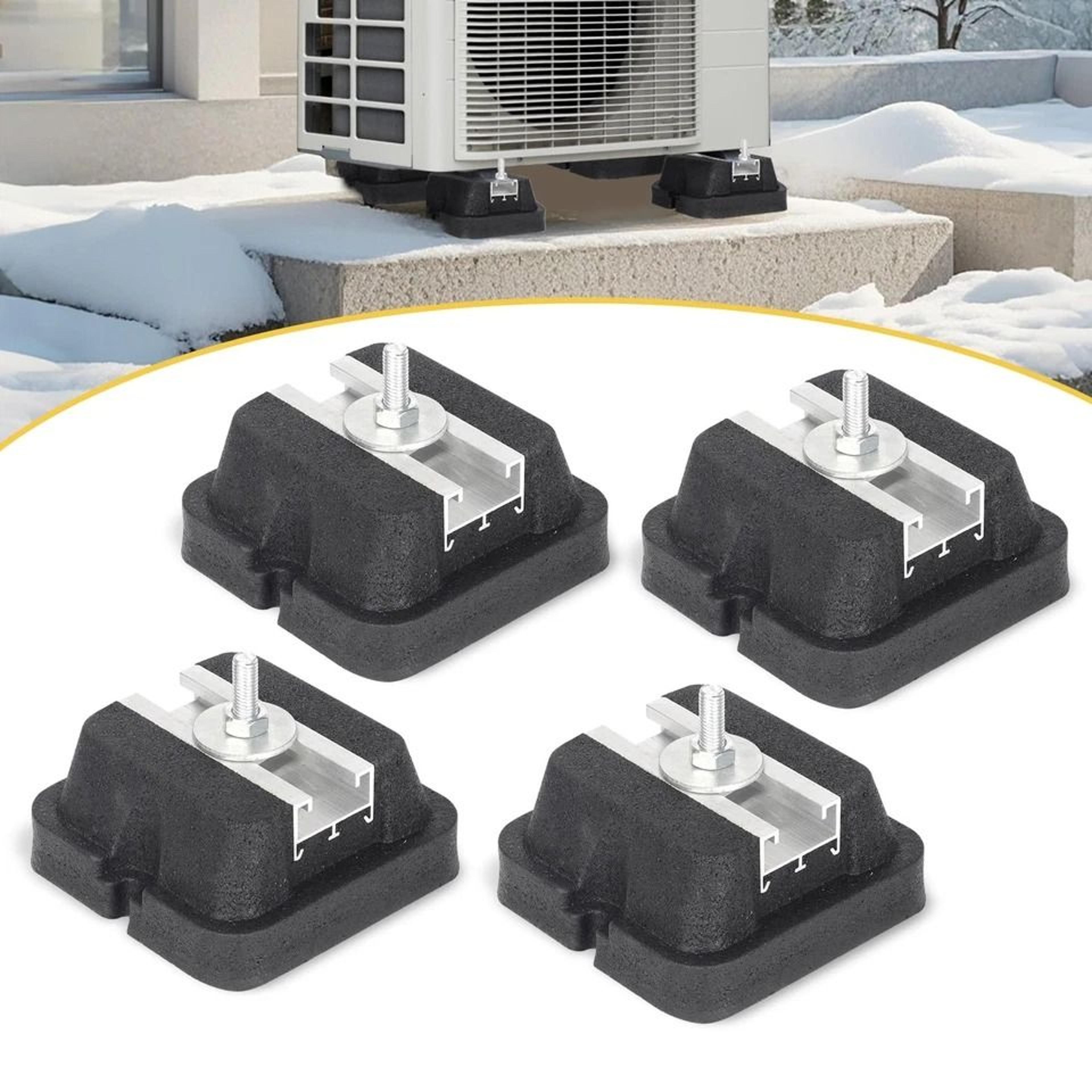 heavy duty mini split floor mounting base anti vibration ac condenser rubber feet