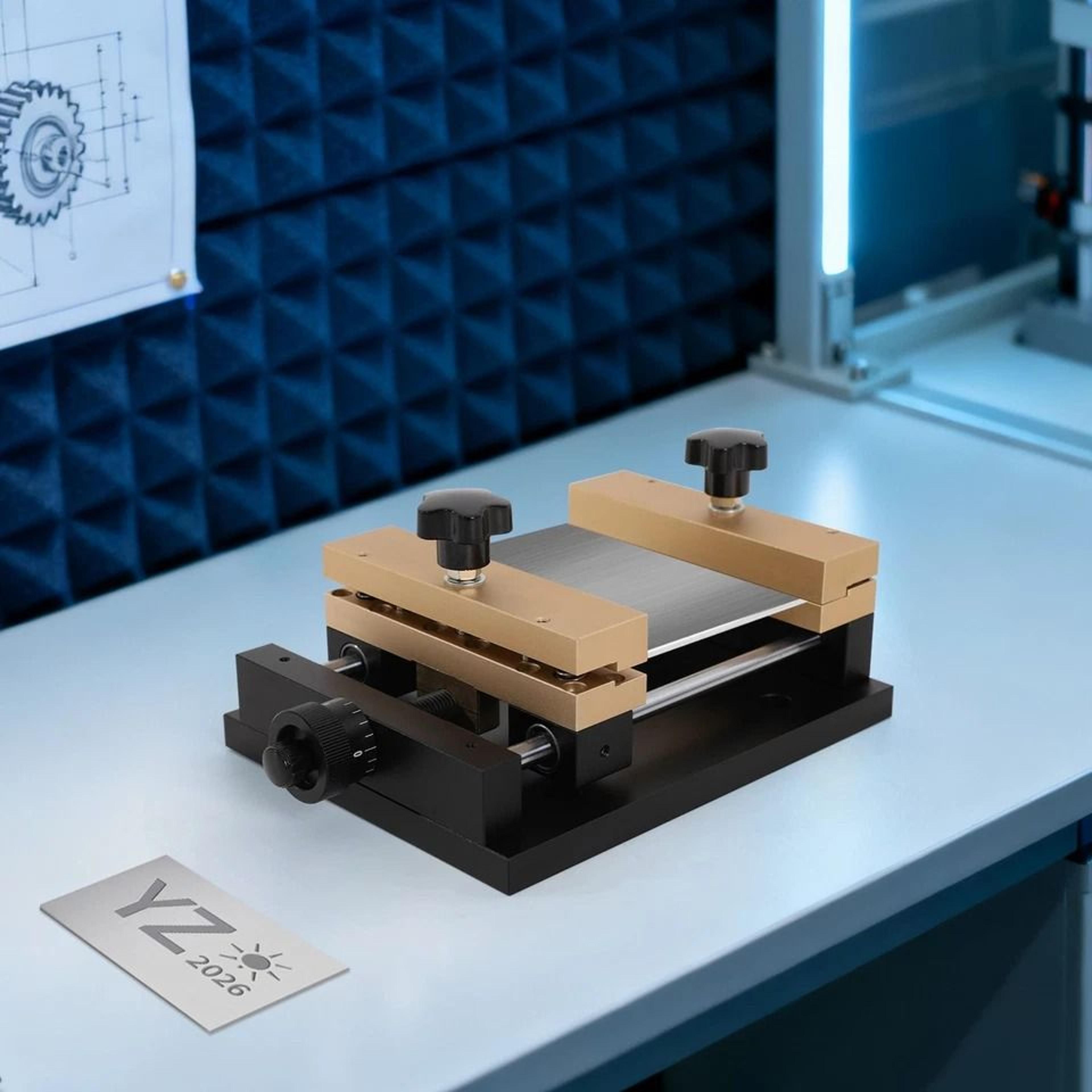 aluminum alloy laser marking fixture for copper brass and gold foil sheets