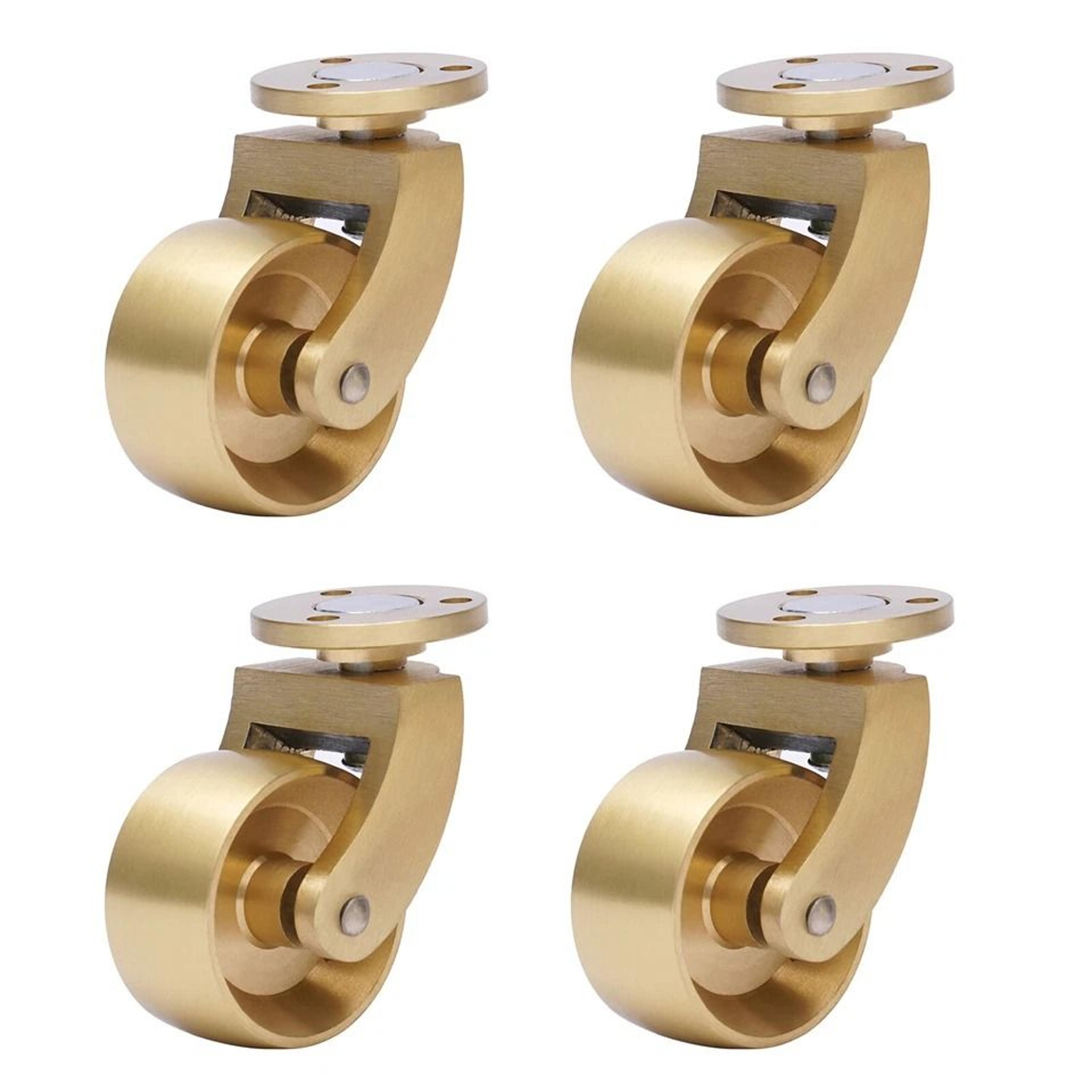 antique brass caster wheels set of vintage swivel ball casters for furniture