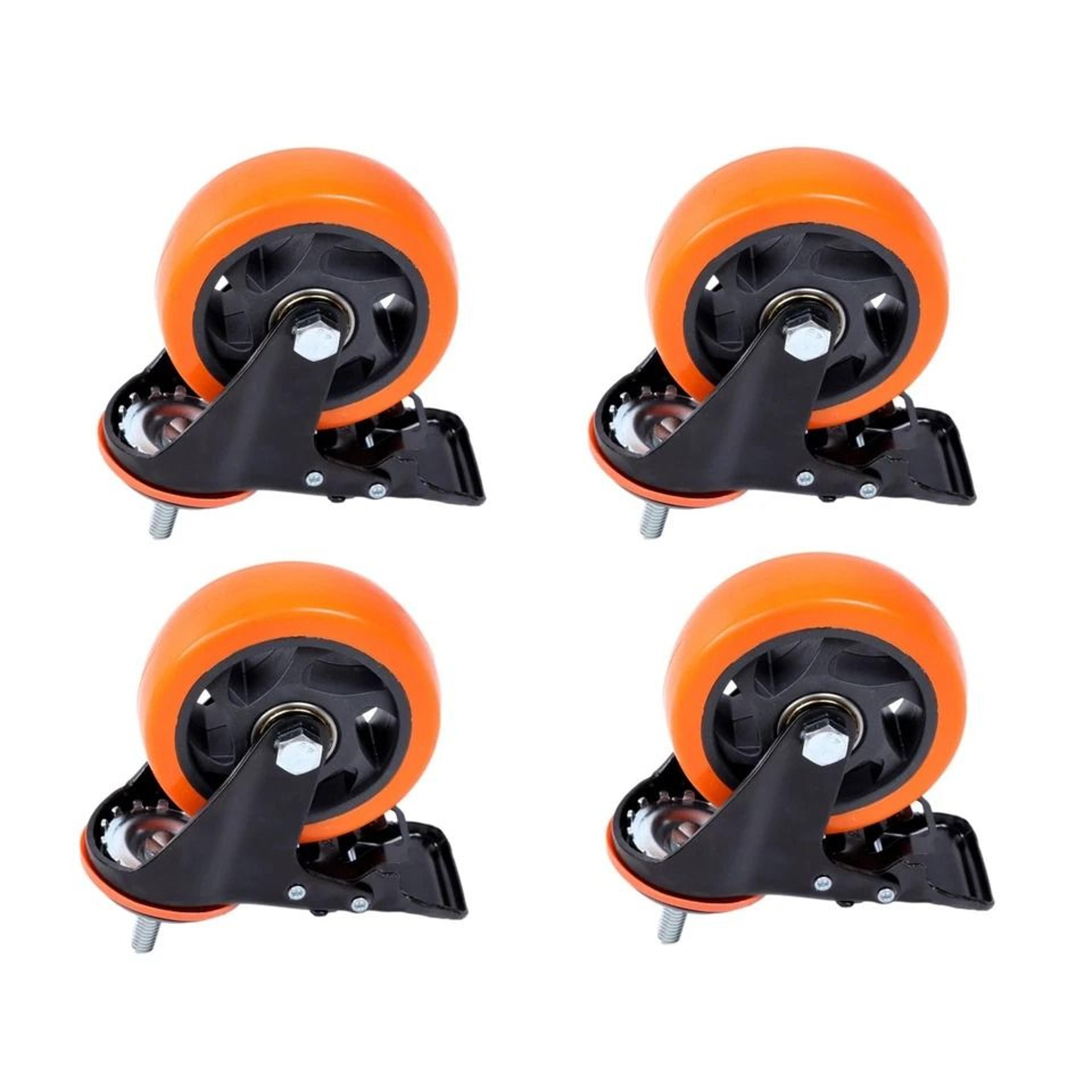 heavy duty caster wheels rubber swivel threaded stem casters