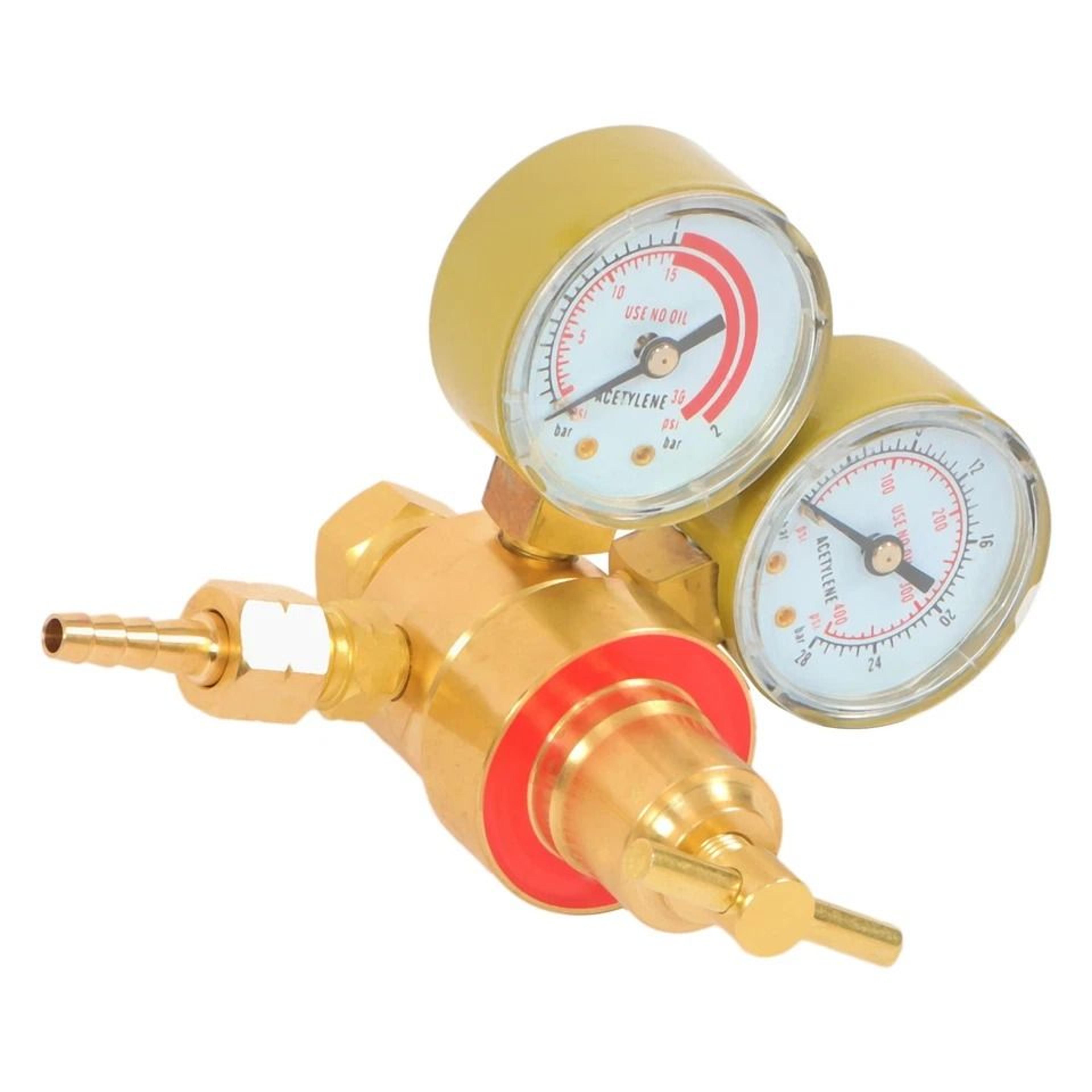 premium brass gas regulator dual gauge for precision acetylene regulator pressure control