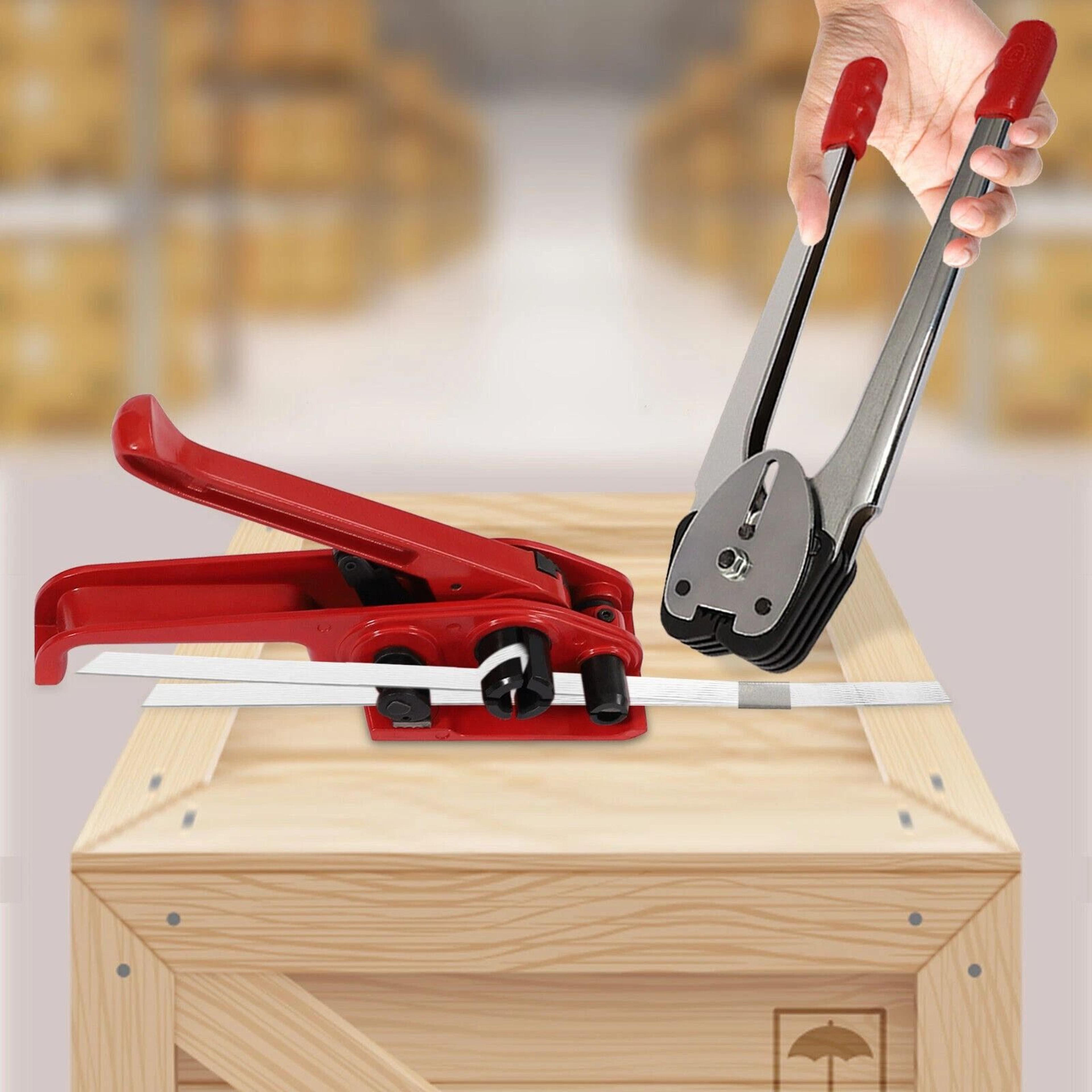 heavy duty manual strapping tensioner and sealer banding tool set