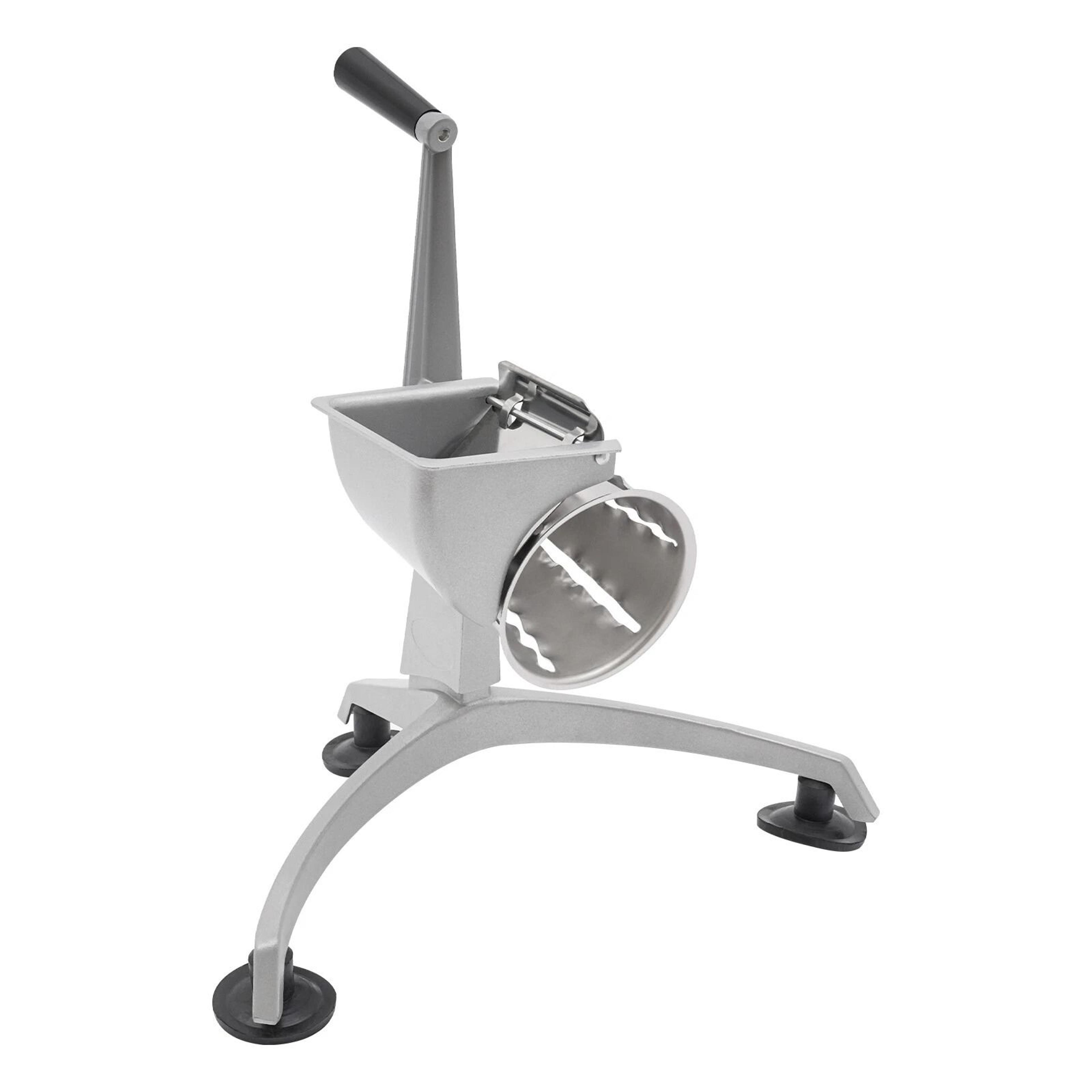 manual rotary cheese grater and vegetable slicer with hand crank drum
