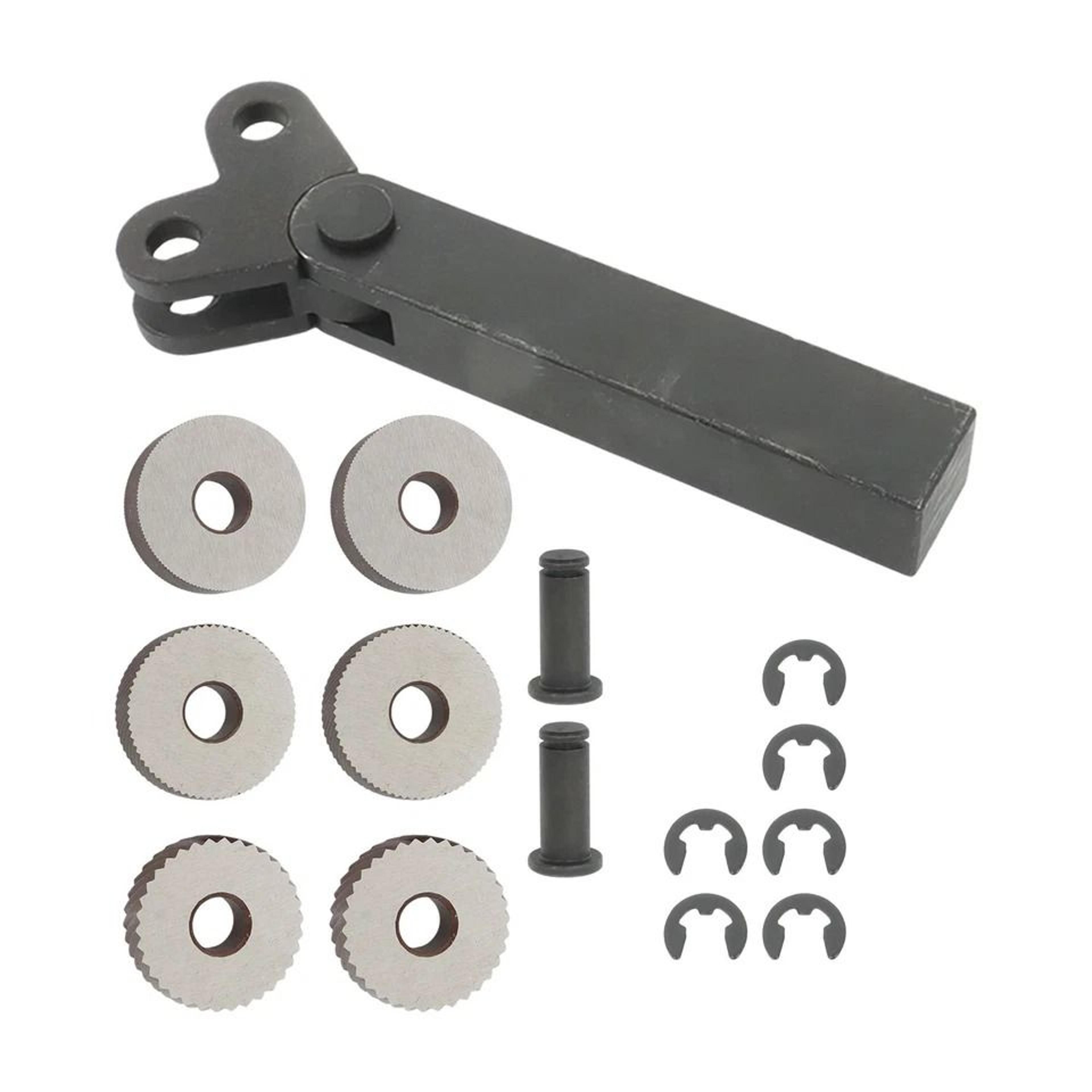 lathe knurling tool set double wheel diagonal pitch