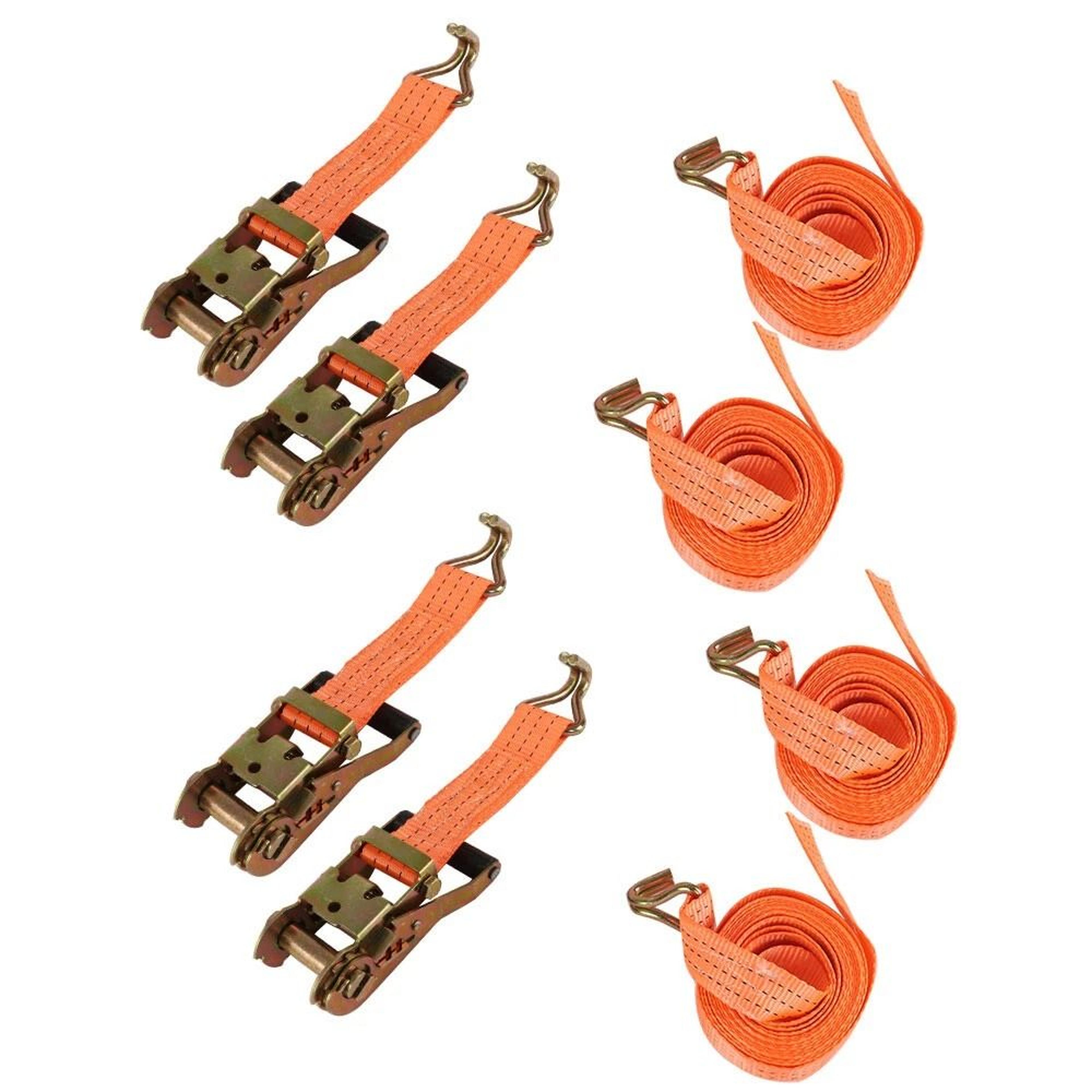 heavy duty ratchet strap tie downs with j hooks