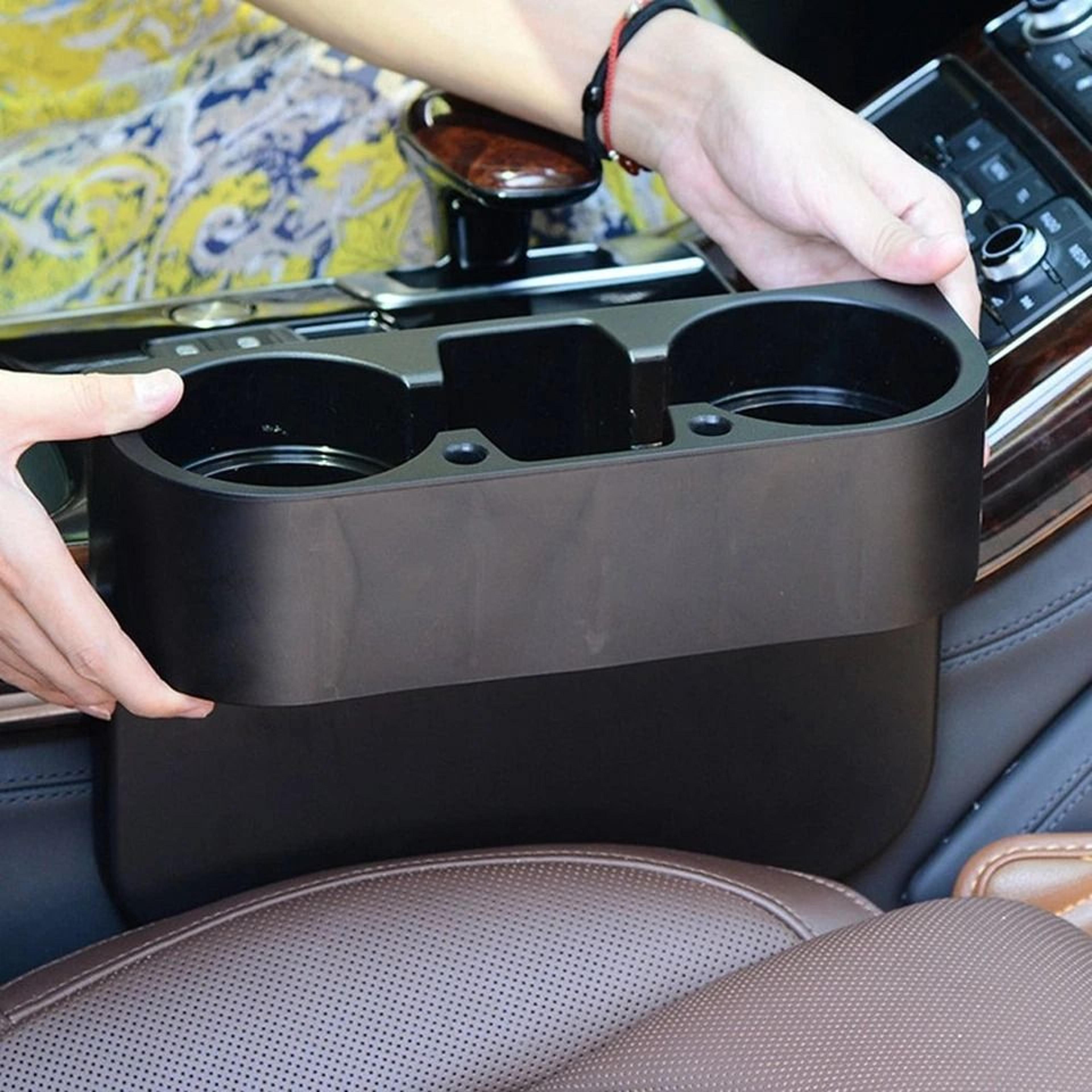 universal car seat organizer with cup holder phone mount