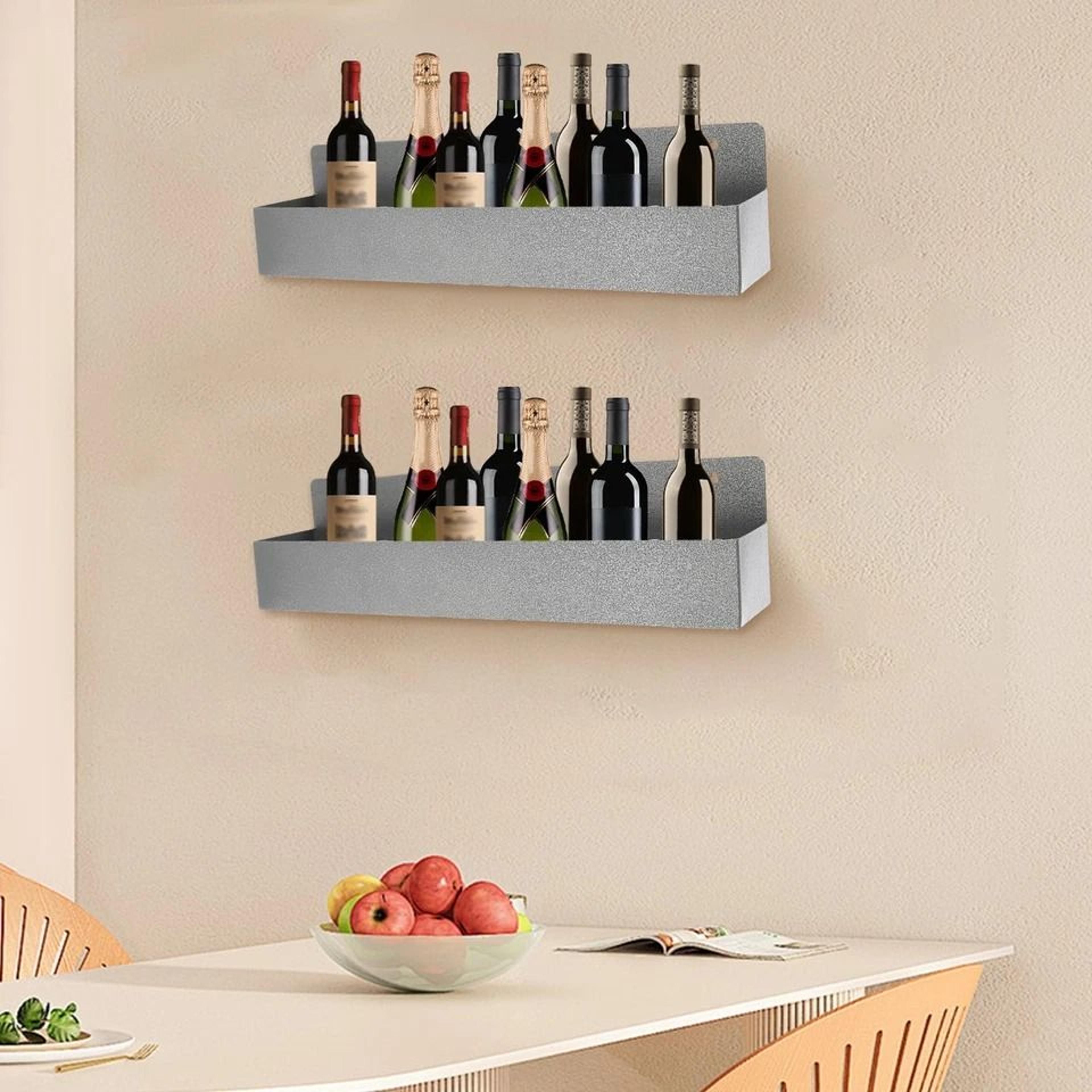 stainless steel wall mount bottle rack for bar kitchen shelf storage
