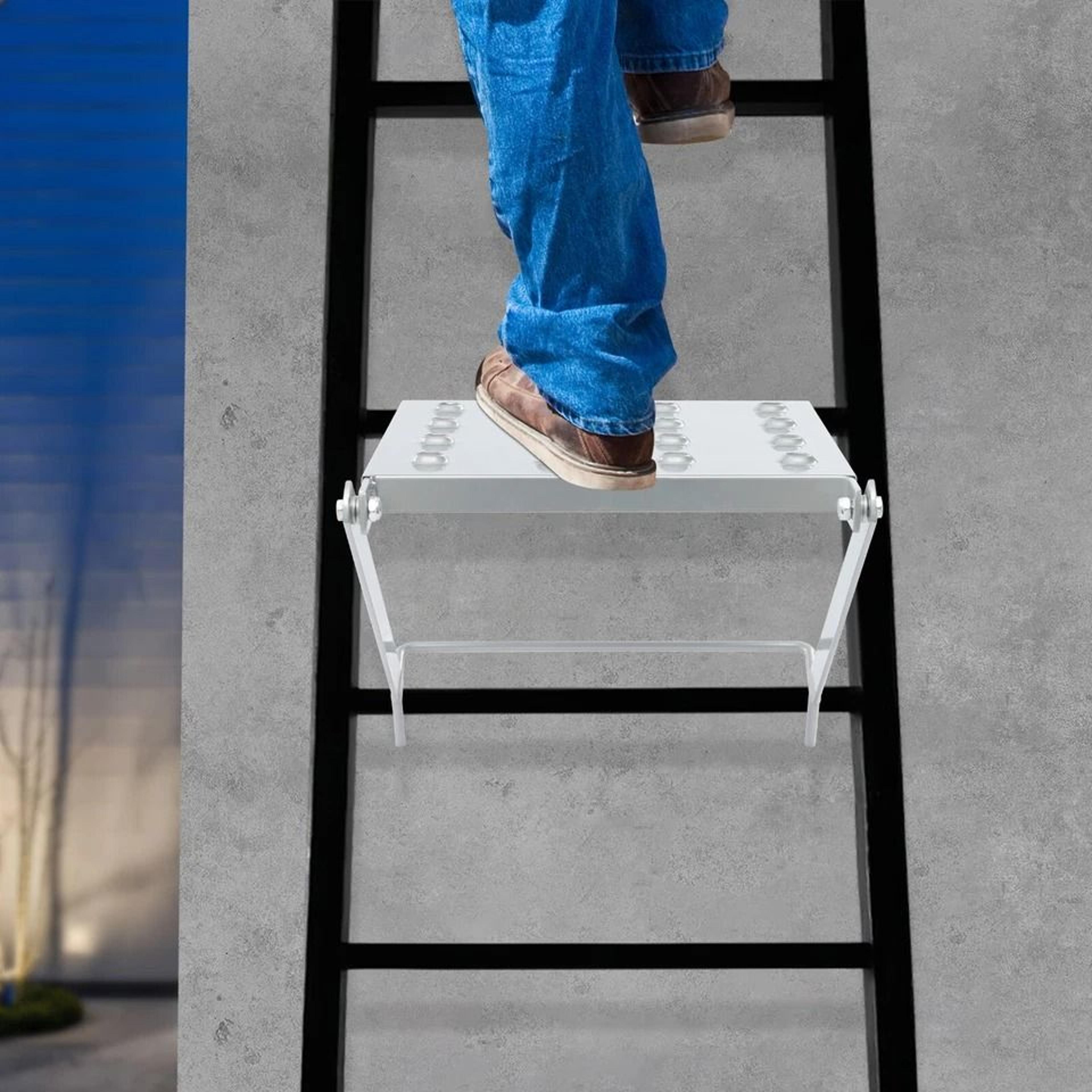 ladder work platform accessory stable hanging ladder work platform