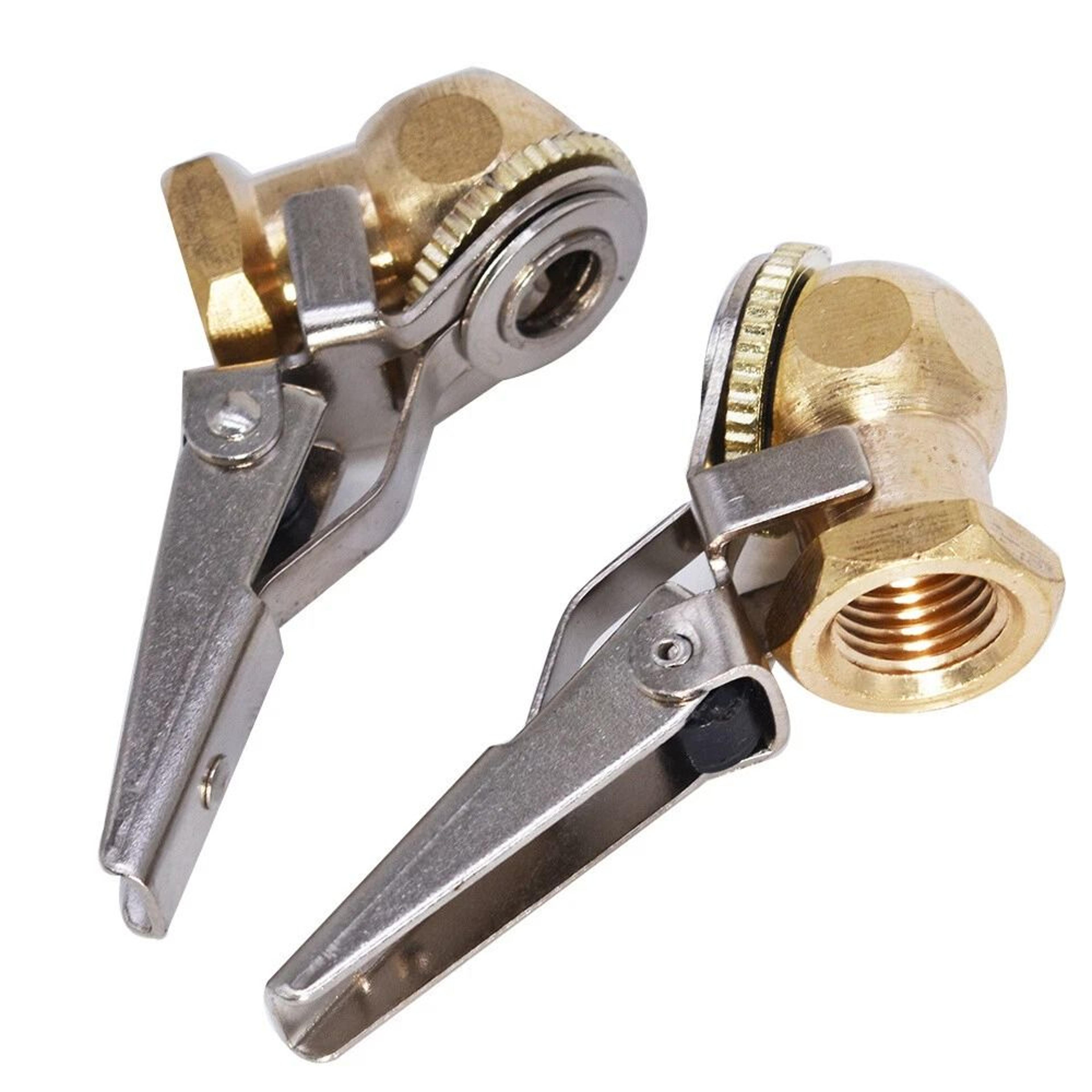 brass lock on tire inflator set locking air chuck npt