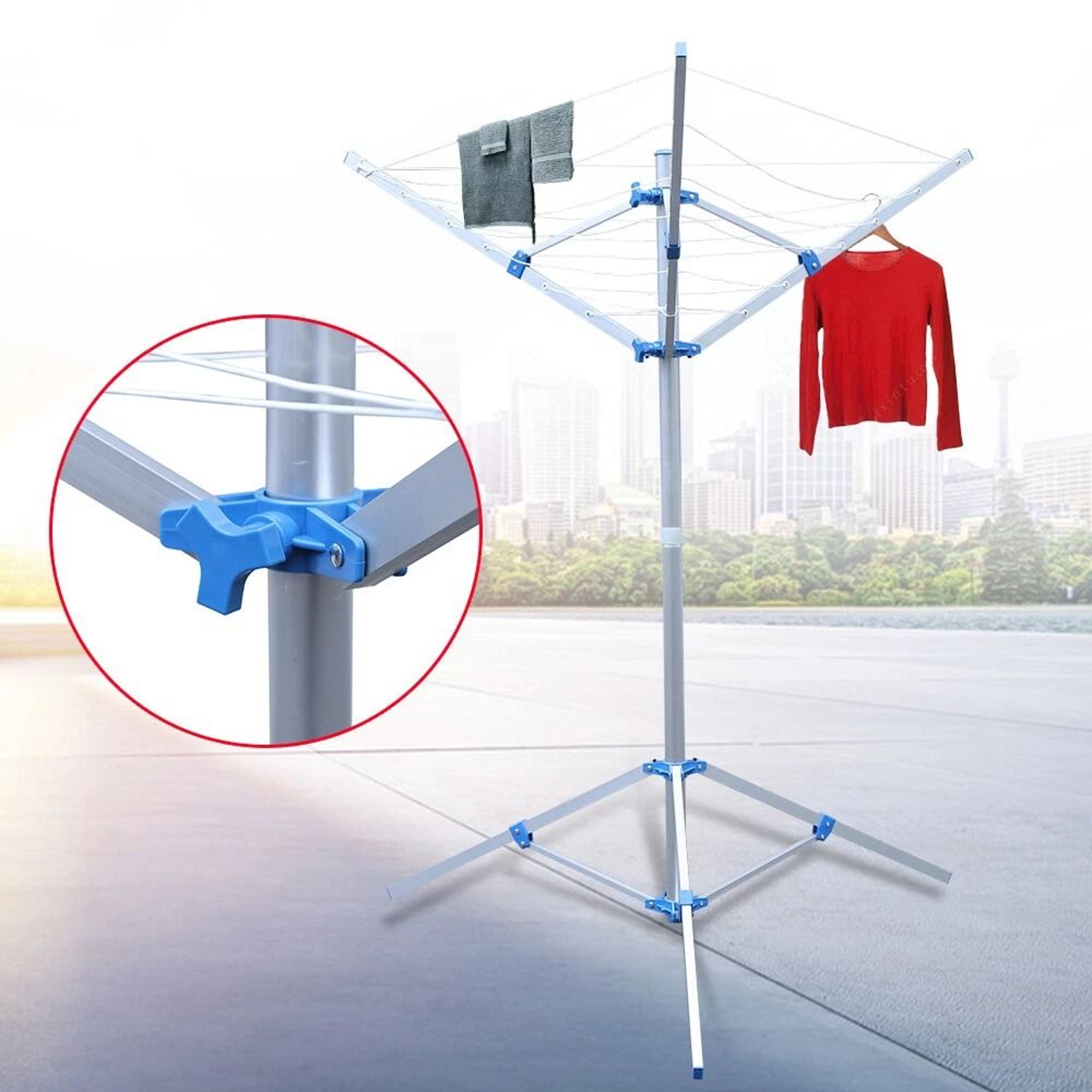 premium outdoor rotary clothesline & folding laundry dryer rack arm umbrella airer